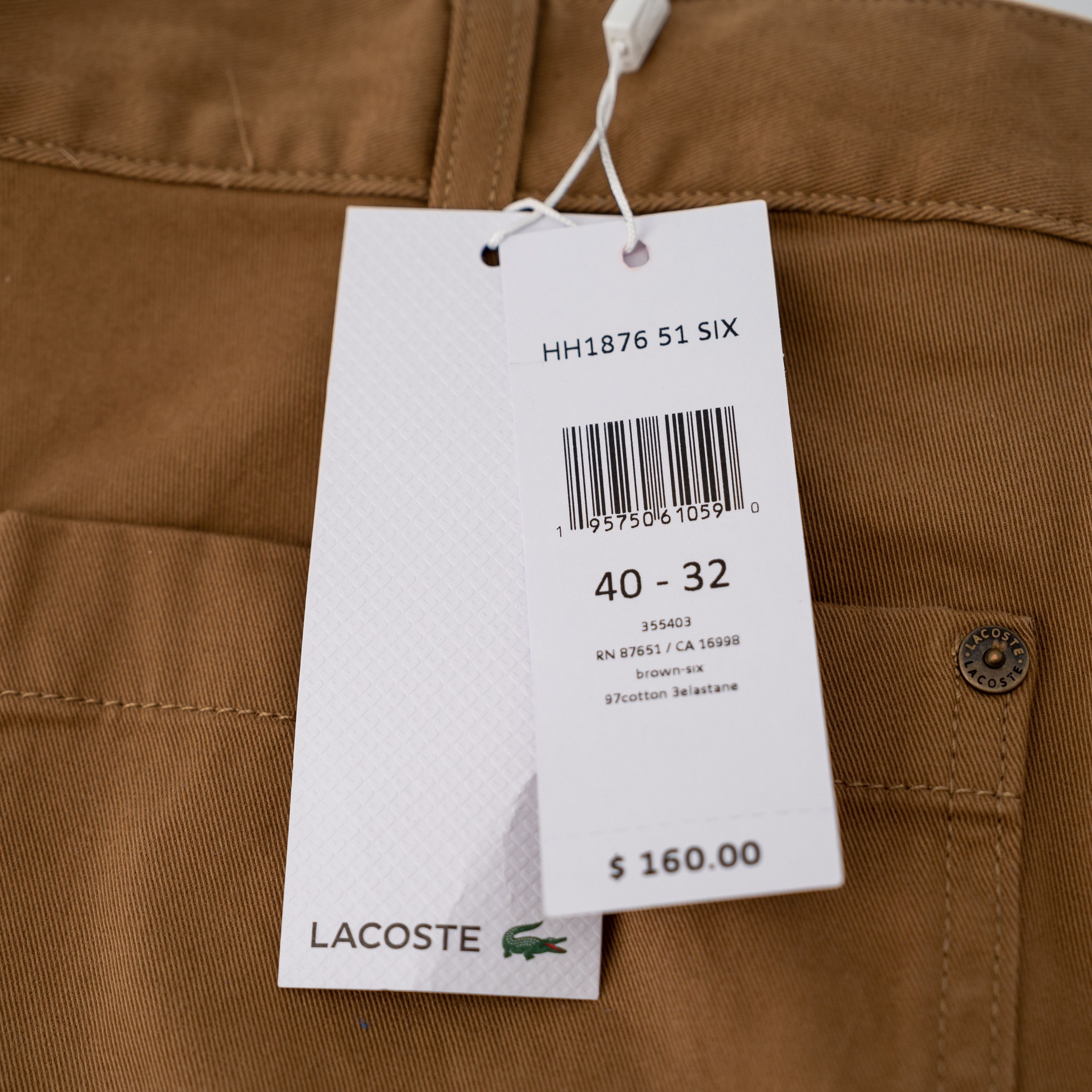 Lacoste 32 Lacoste Straight Fit Cotton Twill Cargo Pants Brown Size US 32 / EU 48 - 7 Thumbnail