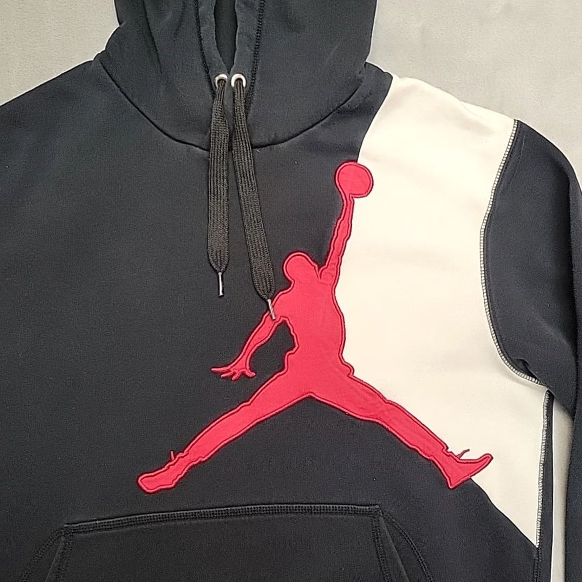 Nike VINTAGE Nike Pullover Mens S Black Air Jordan Hodie Red Fleece Y2K Jumpman Retro Size US S / EU 44-46 / 1 - 3 Thumbnail