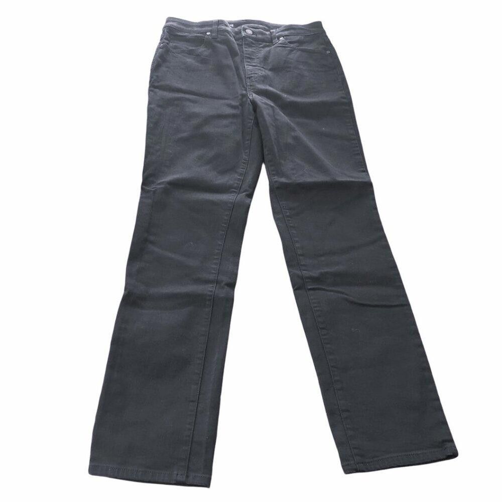 Designer CT1467 Talbots Black Flawless High Waist Straight Leg 10 Size 32" / US 10 / IT 46 - 1 Thumbnail
