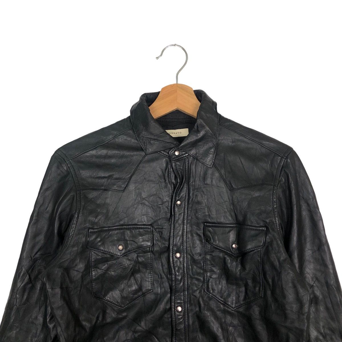 Japanese Brand VINTAGE SOFT LEATHER JACKET SFODERATO SHIRTS JACKET Size US M / EU 48-50 / 2 - 2 Thumbnail