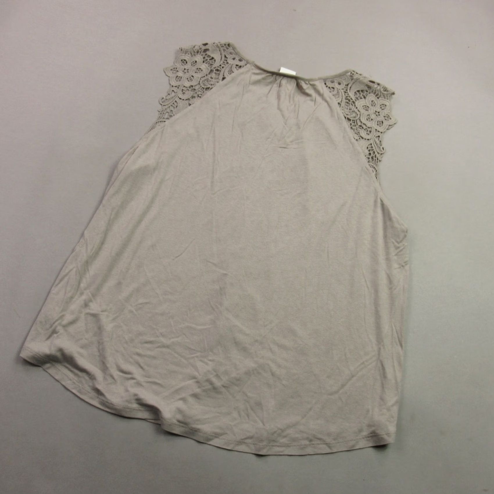 H&M H&M Shirt Womens XL Short Sleeve Crew Neck Pullover Lightweight Beige Top Size XL / US 12-14 / IT 48-50 - 6 Thumbnail