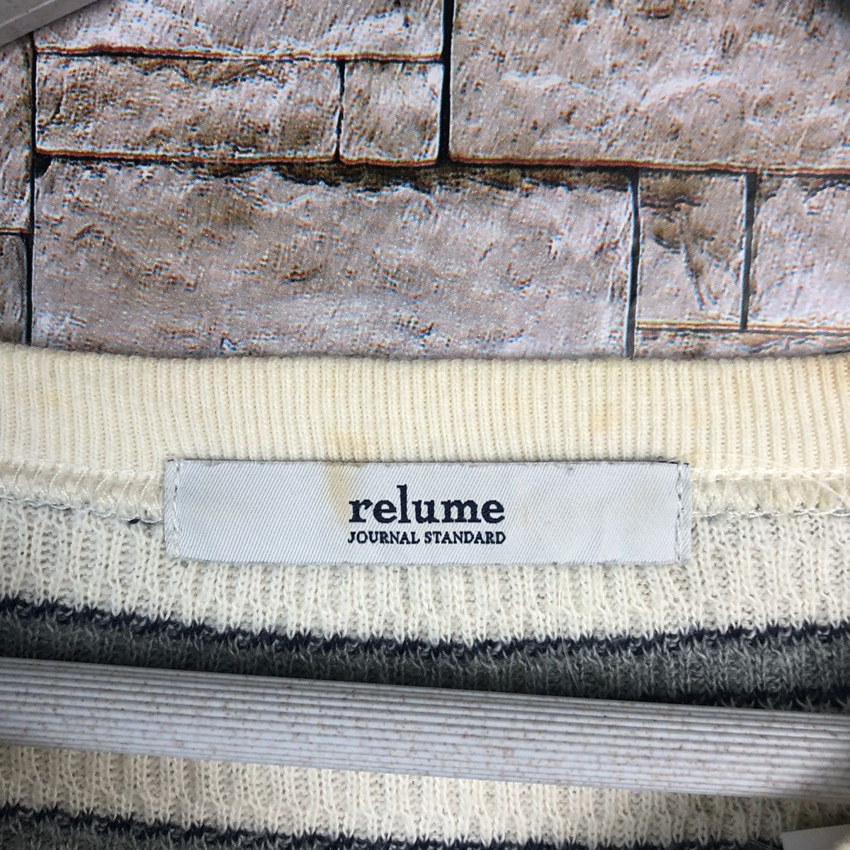 Homespun Knitwear × Japanese Brand × OVER THE STRiPES Relume black White Stripe Knitwear like kurt cobain #A931 Size US M / EU 48-50 / 2 - 9 Thumbnail