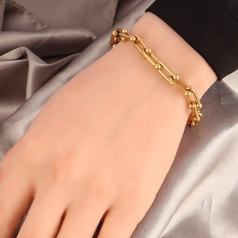 Japanese Brand × Jewelry Charm Gold Color Thick Chain Bracelet Size ONE SIZE - 2 Thumbnail