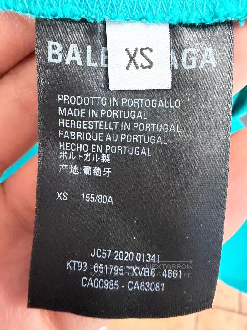Balenciaga Balenciaga Lake Green Hole Logo Short Sleeve XS Size US XS / EU 42 / 0 - 4 Thumbnail