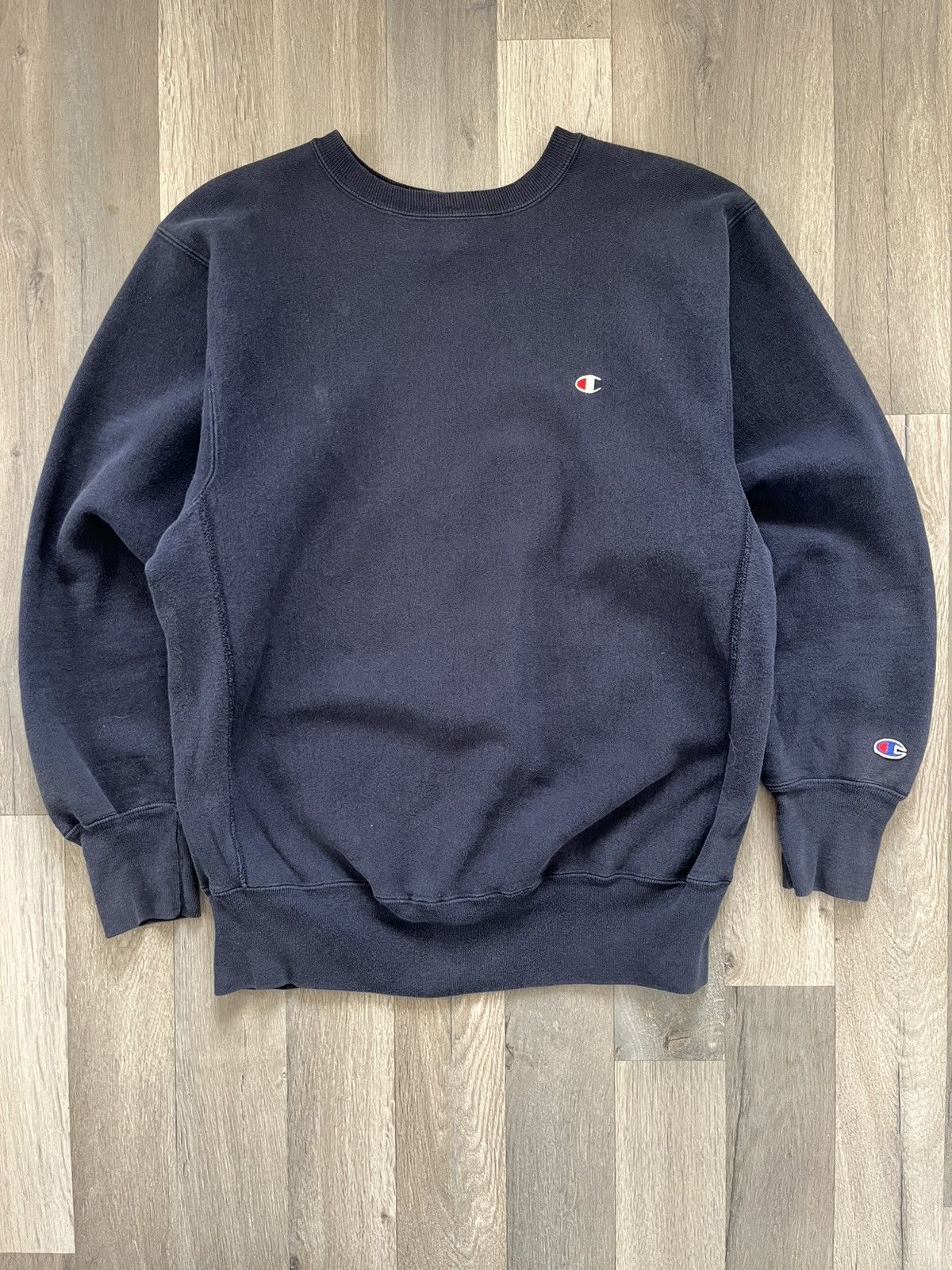 Champion Vintage 80s Champion Reverse Weave Crewneck Deep Navy Size US XL / EU 56 / 4 - 1 Thumbnail