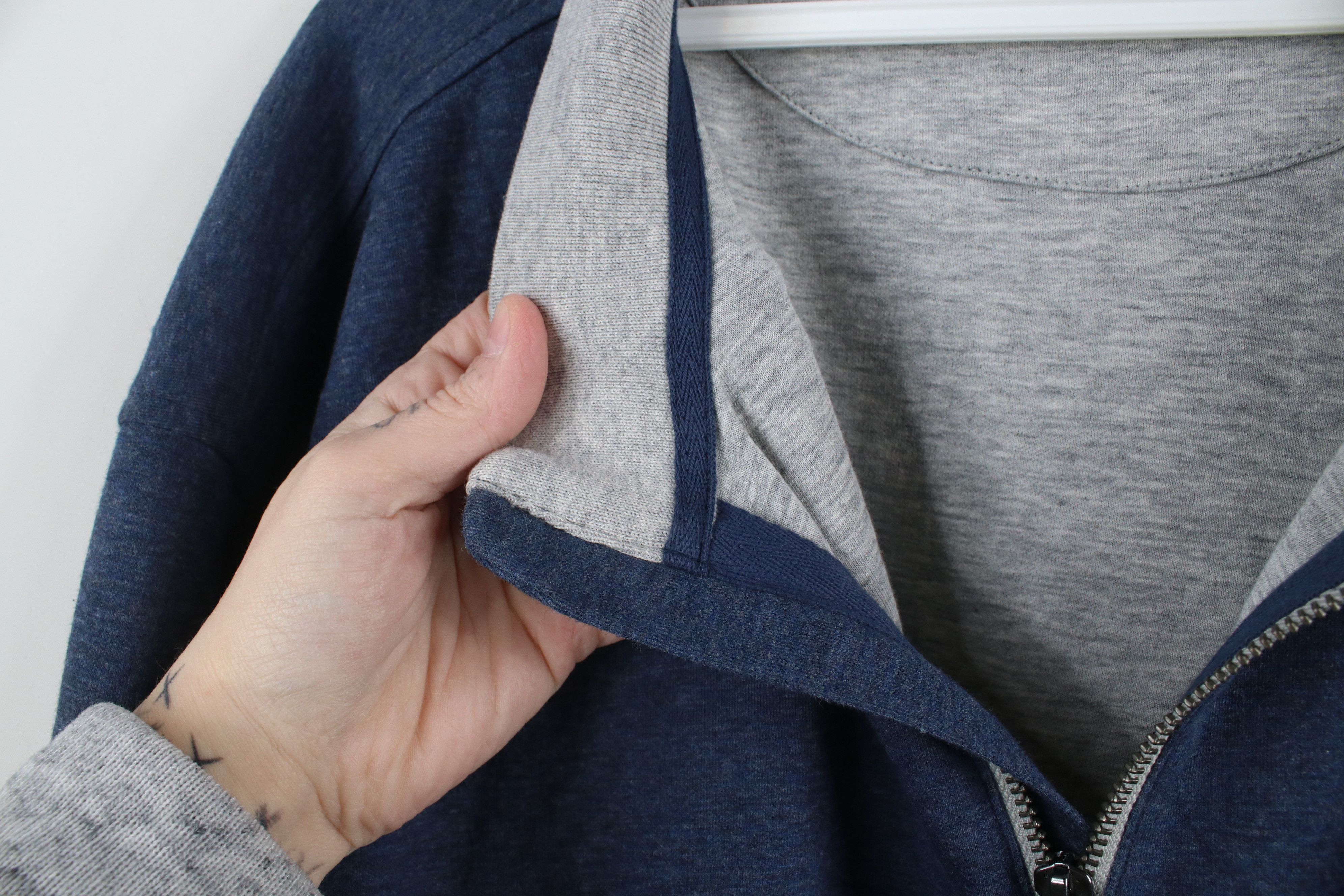 Vintage Oliver Ridley Touch Half Zip Pullover Sweater Heather Blue Size US XXL / EU 58 / 5 - 5 Thumbnail