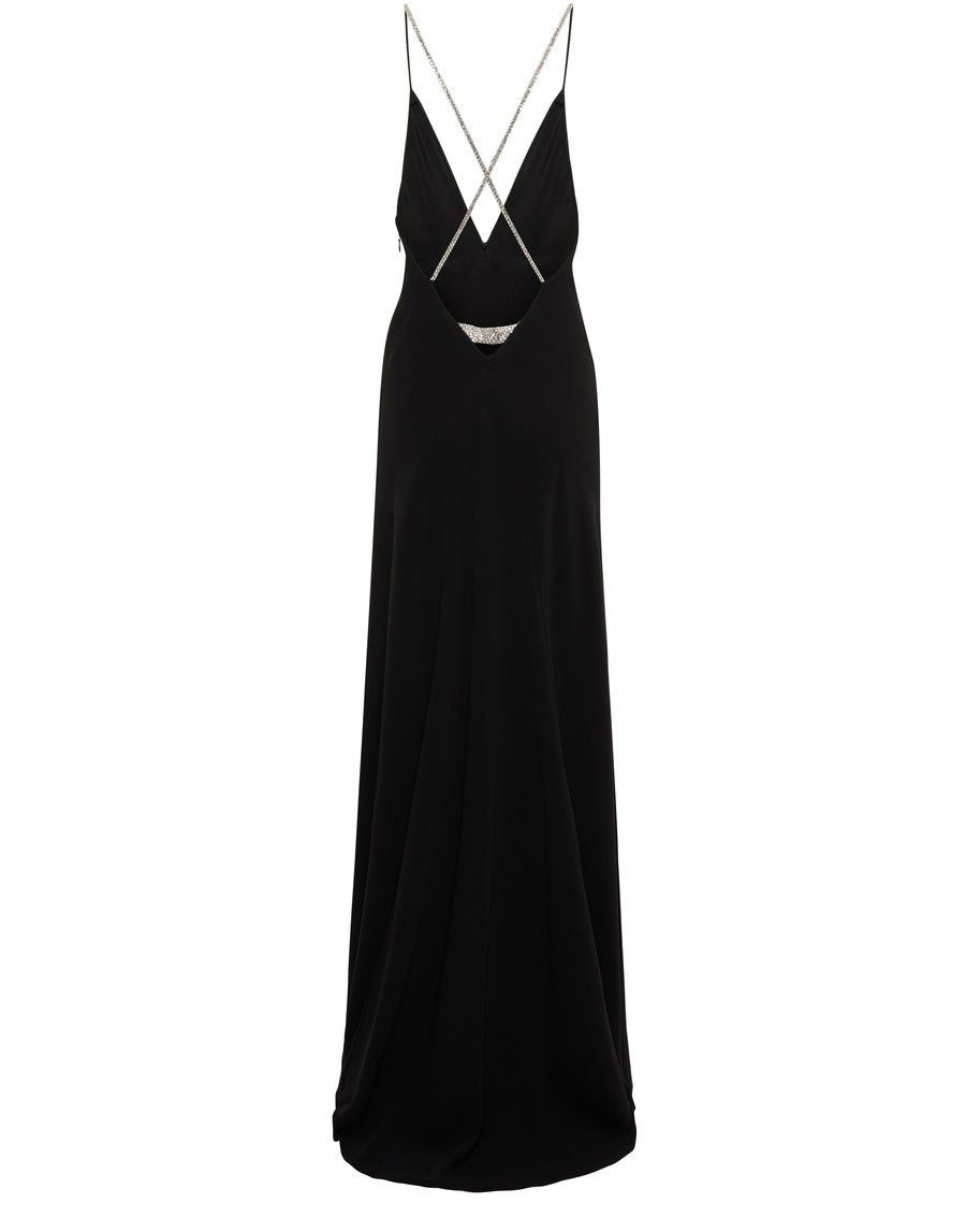 Celine o1w1db10925 2R81G413S Slip Dress in Black Size M / US 6-8 / IT 42-44 - 2 Thumbnail