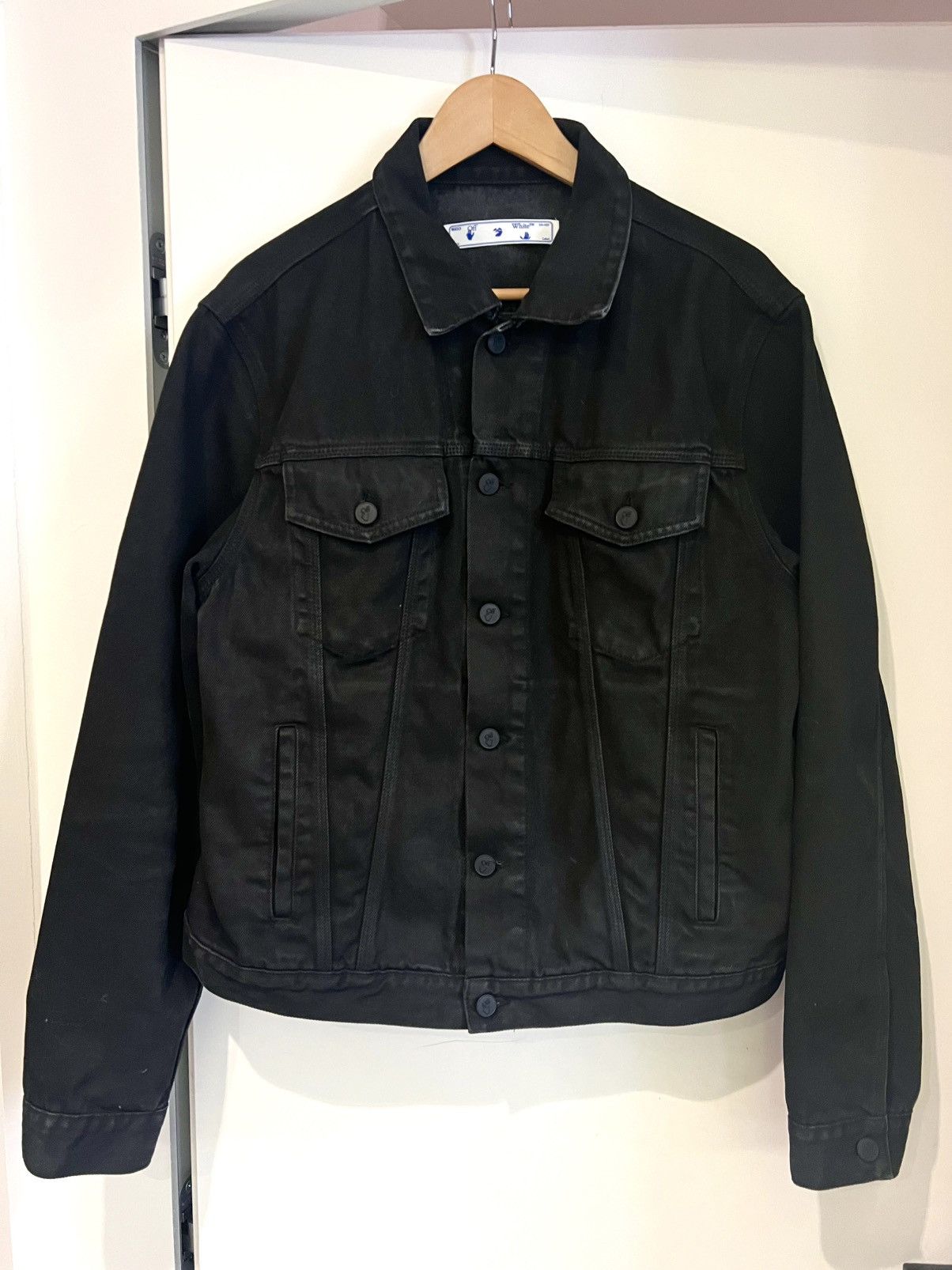Off-White × Virgil Abloh Virgil era rare black denim jacket Size US L / EU 52-54 / 3 - 4 Thumbnail