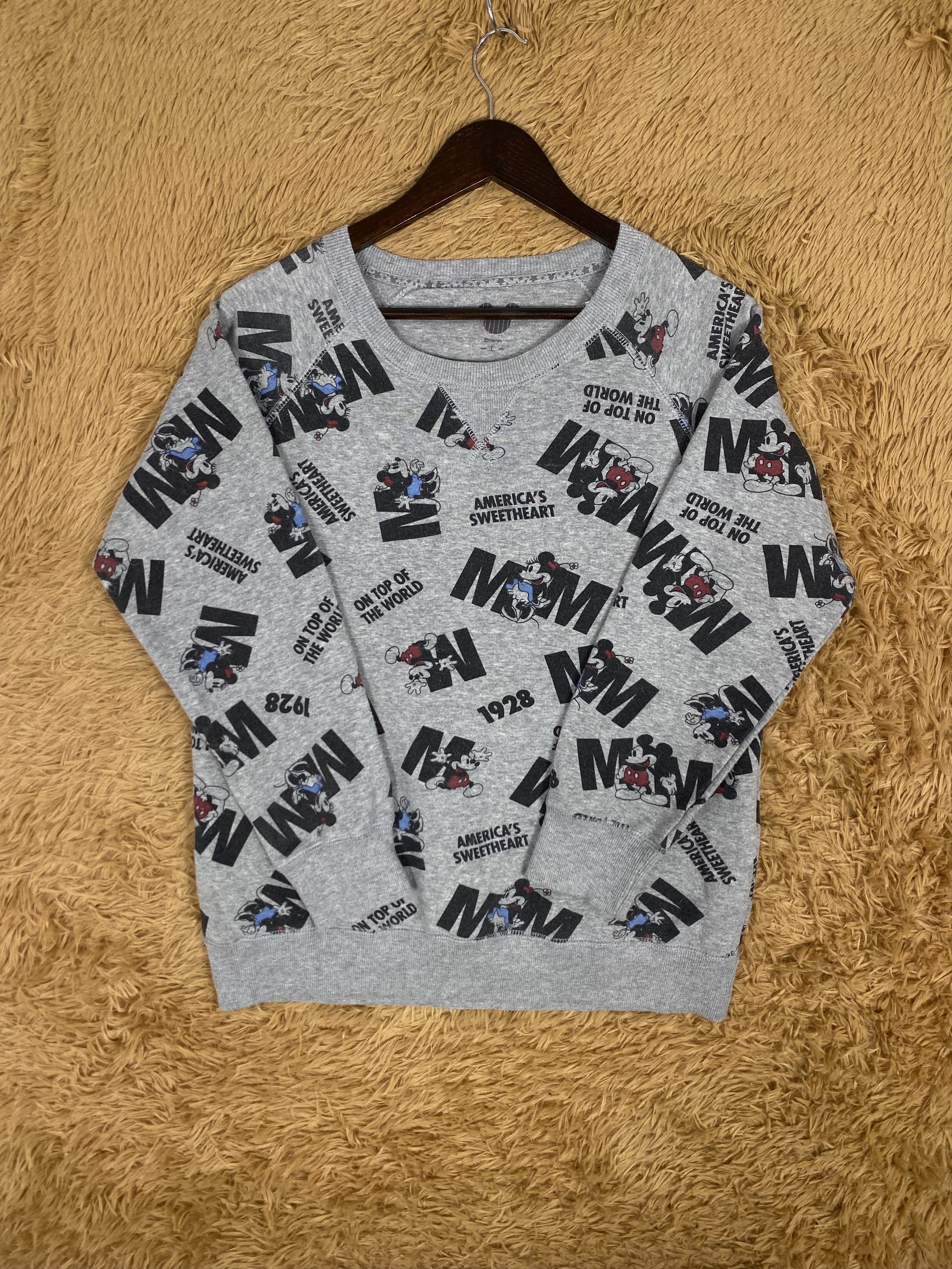 Cartoon Network Vintage Disney X Mickey Mouse Full Print Sweatshirts Size US L / EU 52-54 / 3 - 3 Thumbnail