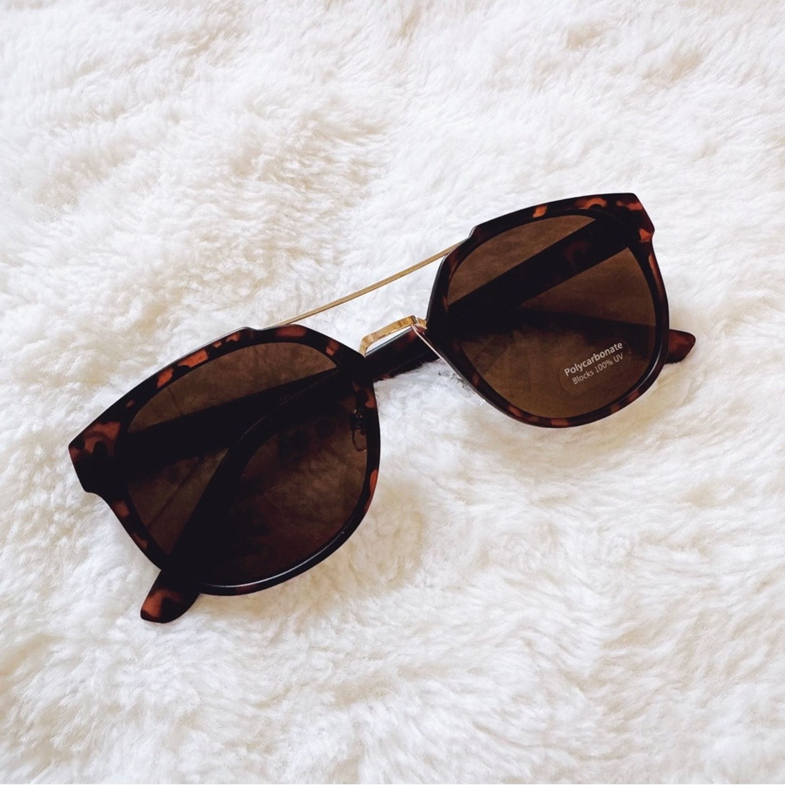 Other Ansel Tortoise Brown Bold Round Sunglasses Size ONE SIZE - 4 Thumbnail