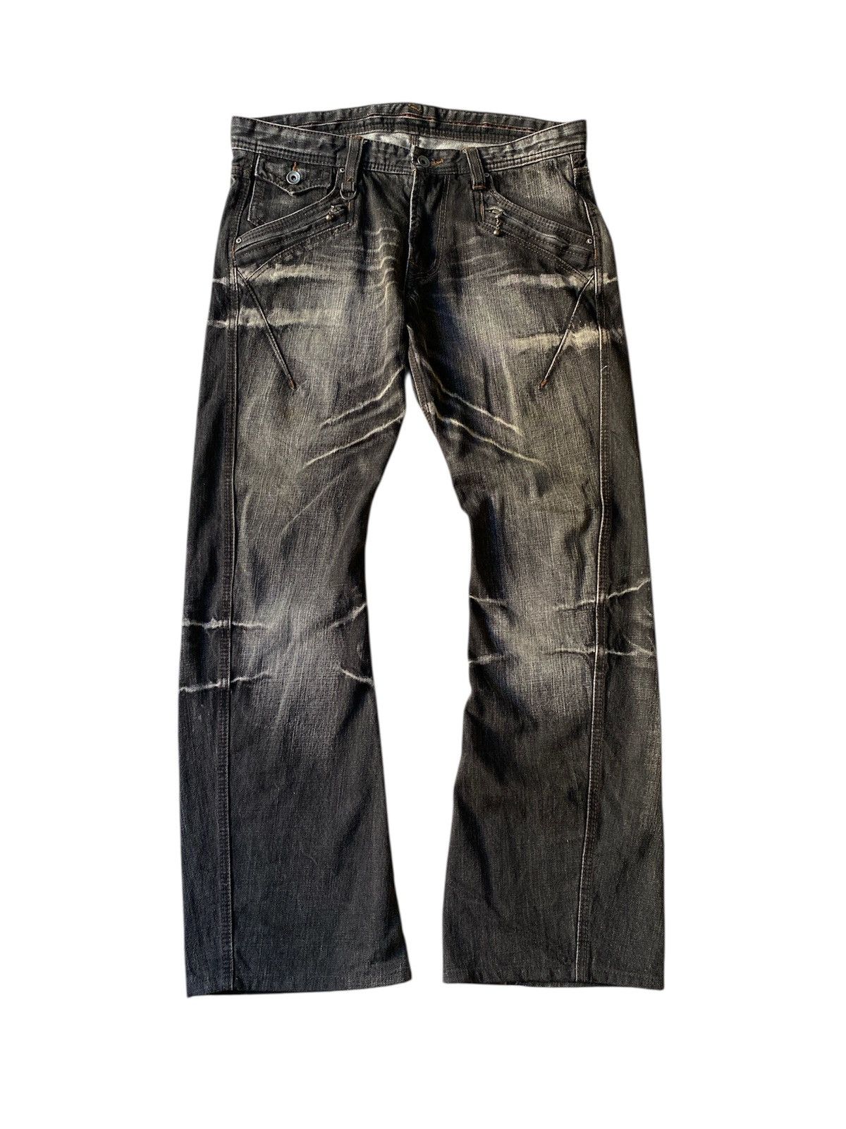 Tornado Mart Nico Club For Men NCFM Claws Mark Design Flare Denim Size US 34 / EU 50 - 2 Thumbnail