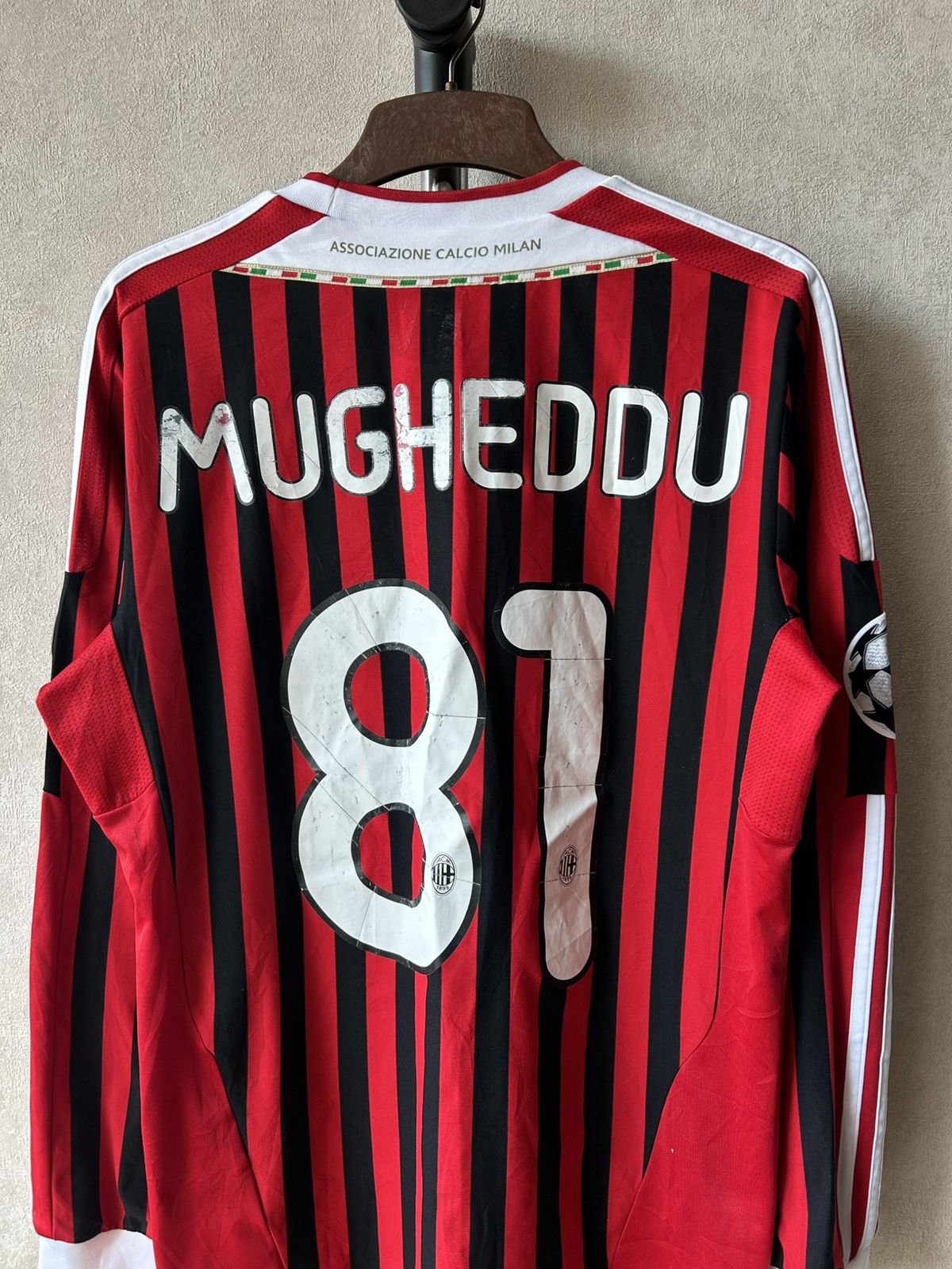 Adidas Adidas AC Milan 2011/12 Home Long Sleeve Soccer Jersey Size US M / EU 48-50 / 2 - 7 Thumbnail