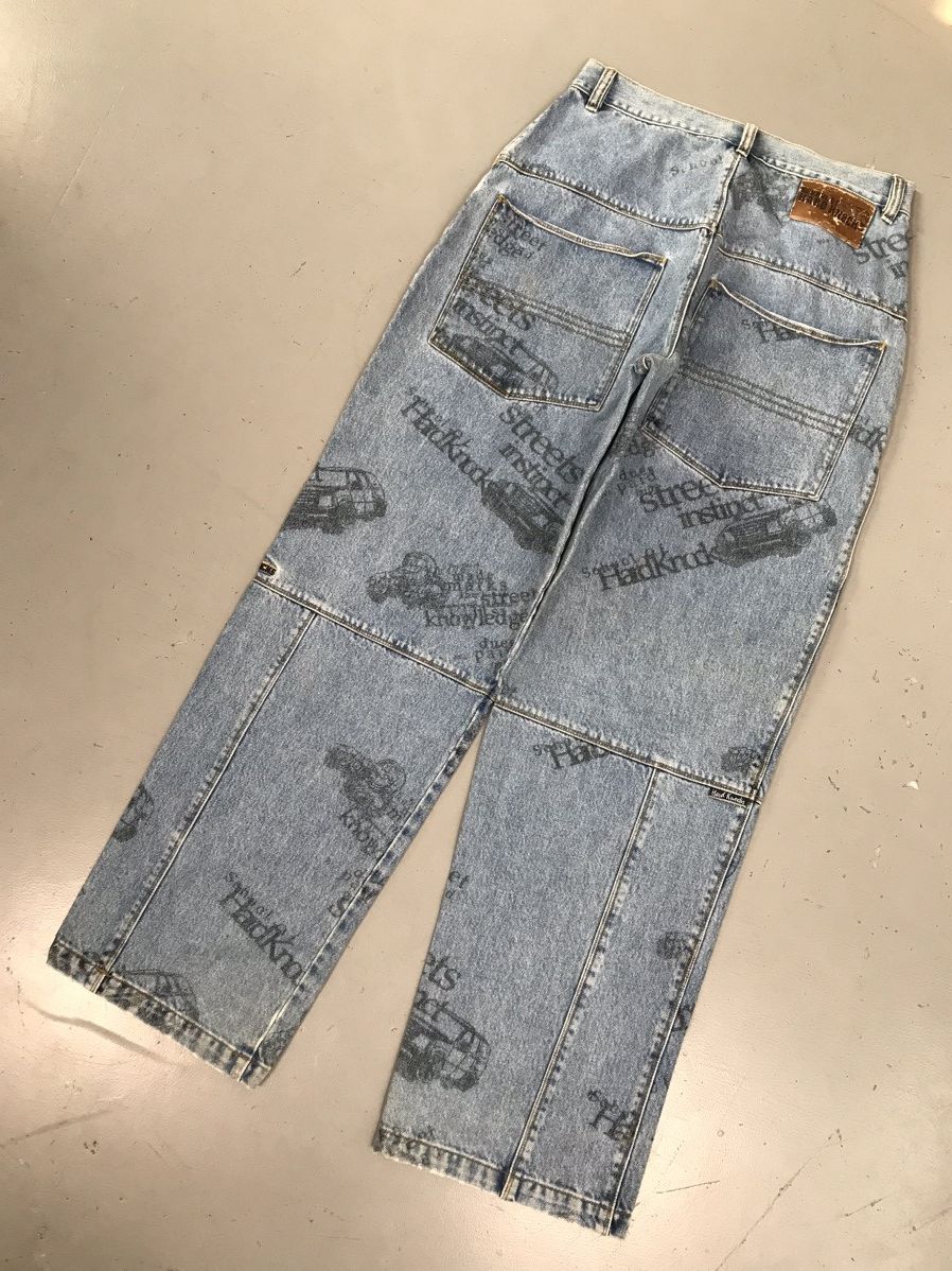 Fubu × Vintage Vintage school of hard knocks printed denim Size US 31 - 10 Thumbnail