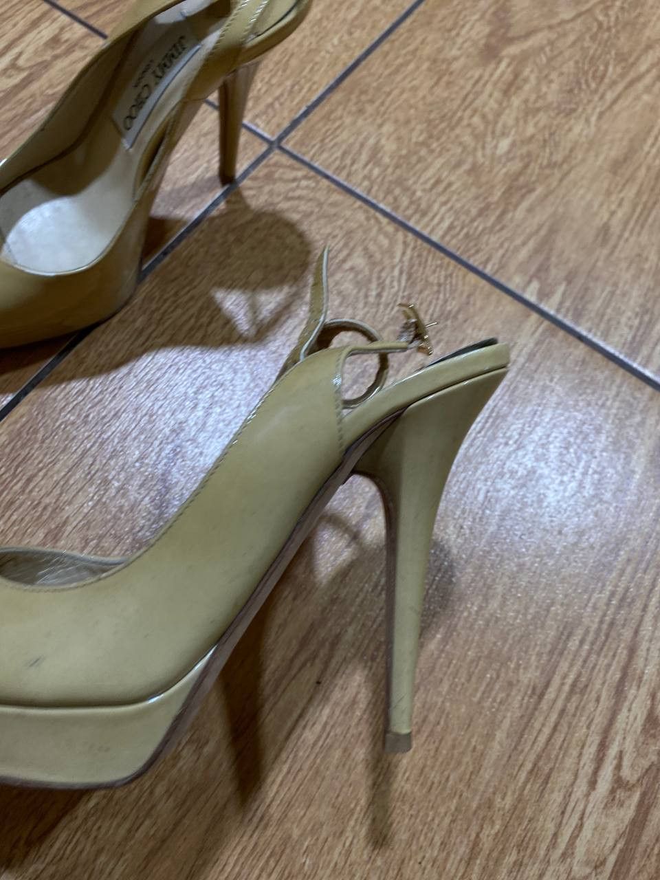 Jimmy Choo Heels Jimmy Choo vintage streewear Y2K luxury beige Size US 5 / IT 35 - 7 Thumbnail
