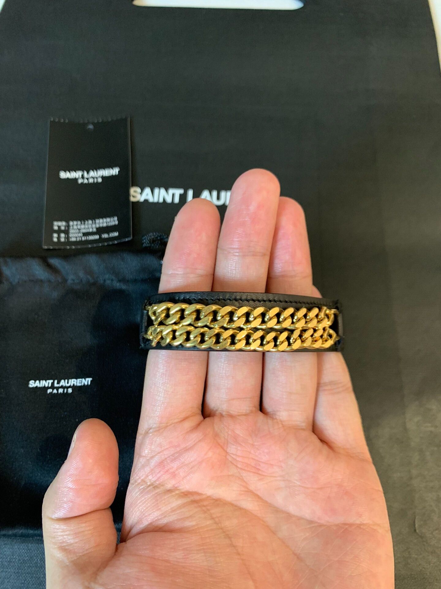 Saint Laurent Paris Saint Laurent Gold Chain Bracelet Size ONE SIZE - 1 Thumbnail