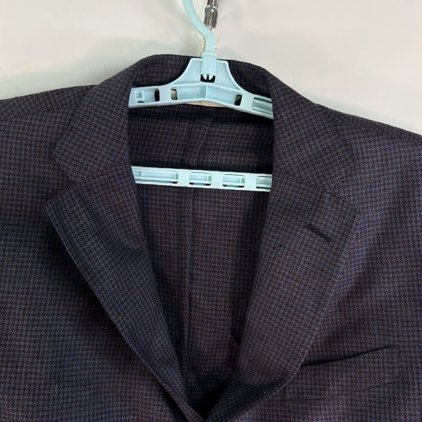 Vintage VINTAGE Maurizo Baldassari Houndstooth Blazer Single-Breasted Wool Tweed JACKET 46L US (56L) Italy Men Blazer Size 46R - 3 Thumbnail
