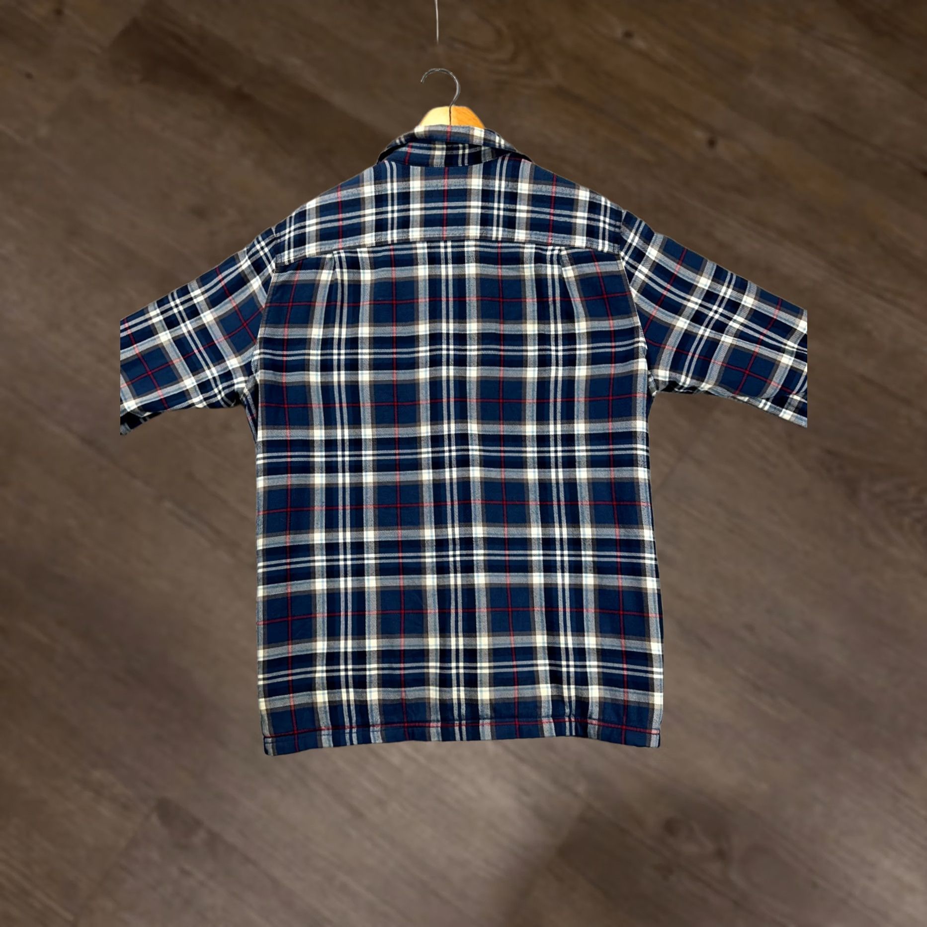 Vintage L.L. Bean Shirt Adult Medium Blue Plaid Traditional Fit Sherpa Lined Shacket Men Size US M / EU 48-50 / 2 - 1 Thumbnail