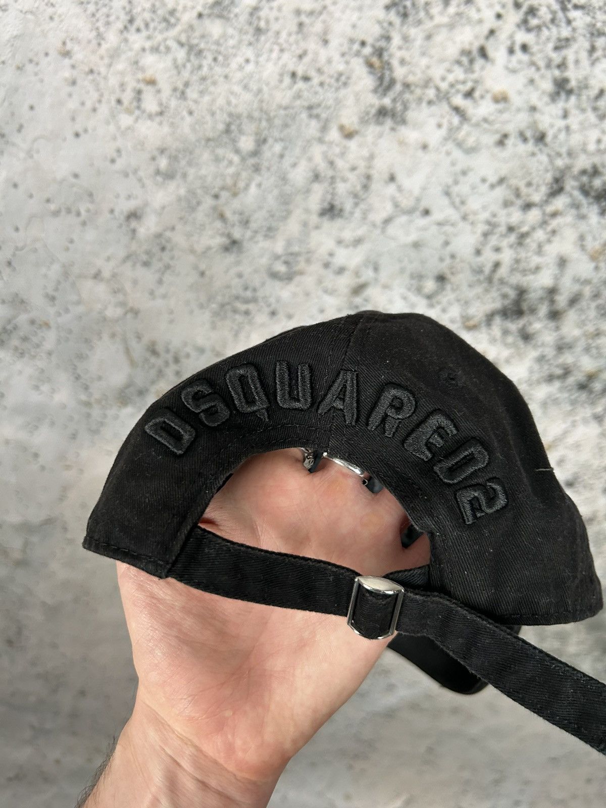 Designer × Dsquared2 Dsquared2 Icon Hat Black Distressed Streetwear Designer Size ONE SIZE - 3 Thumbnail