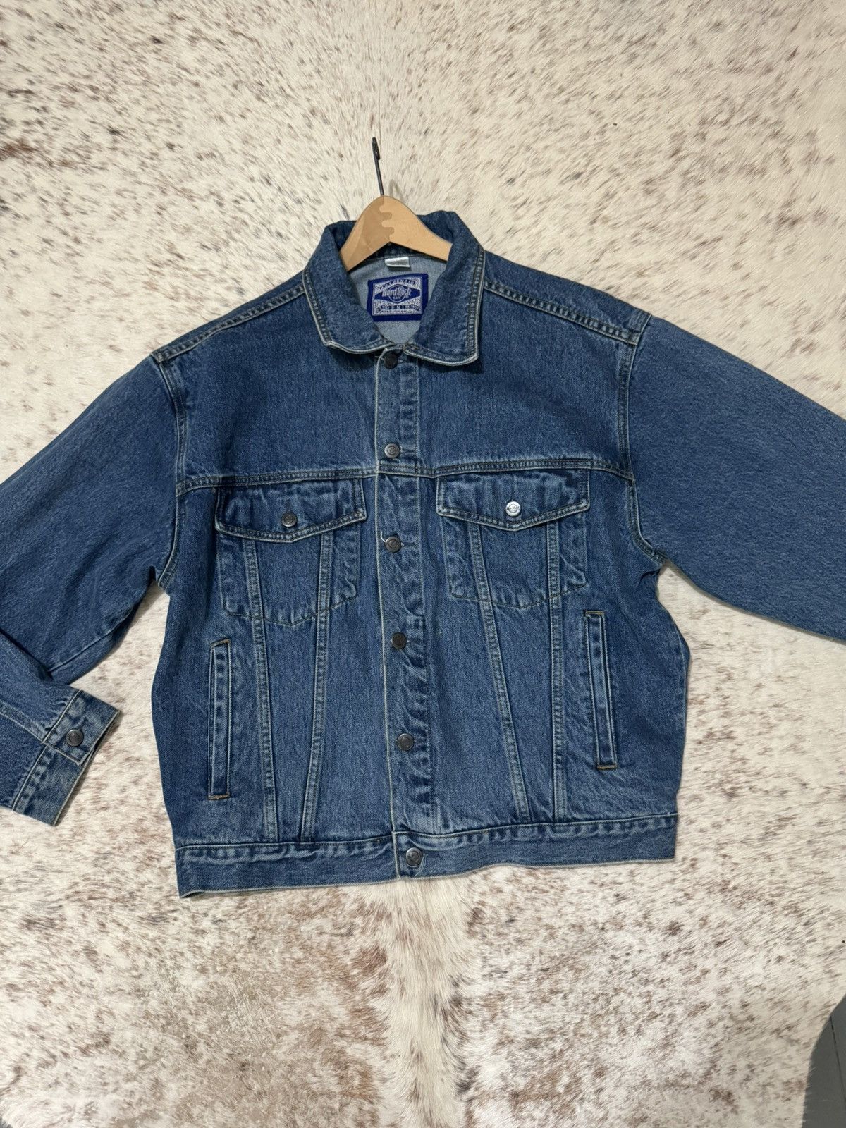 Hard Rock Cafe × Vintage Hard rock cafe denim jacket Size US L / EU 52-54 / 3 - 4 Thumbnail