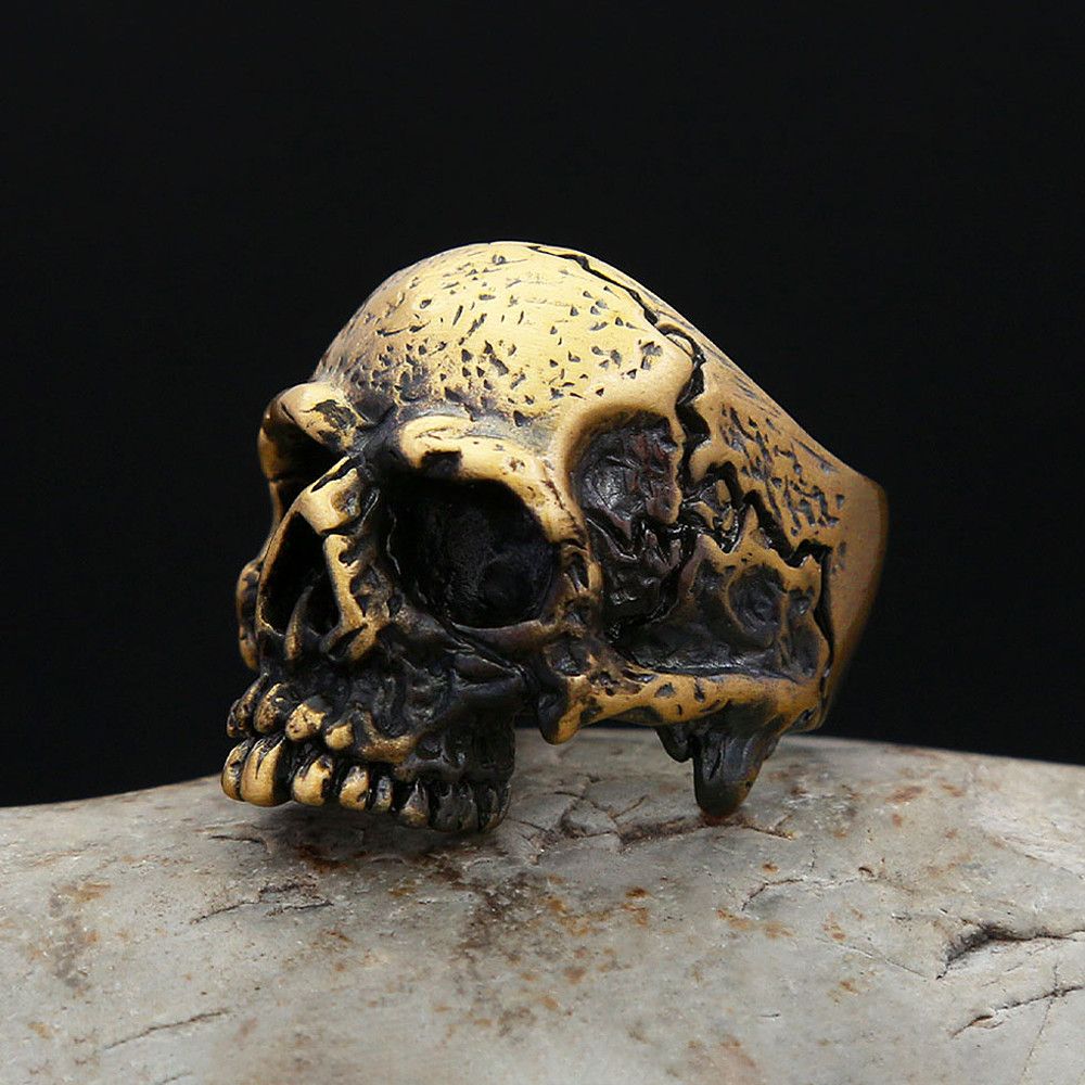 Japanese Brand × Jewelry × Vintage Punk Brass Skull Ring Size ONE SIZE - 3 Thumbnail