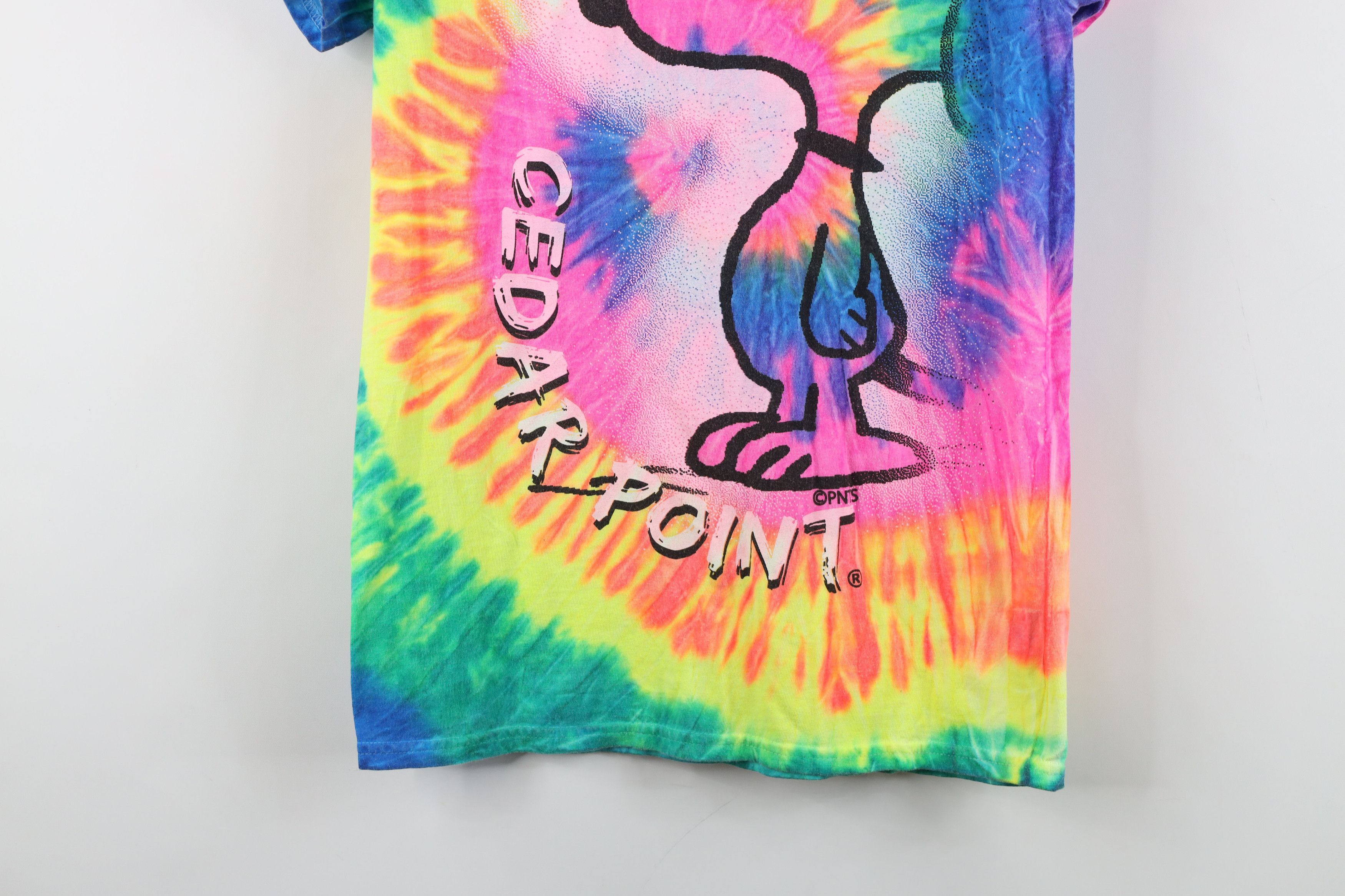 Vintage Vintage Y2K Peanuts Snoopy Tie Dye Cedar Point T-Shirt Size S / US 4 / IT 40 - 3 Thumbnail