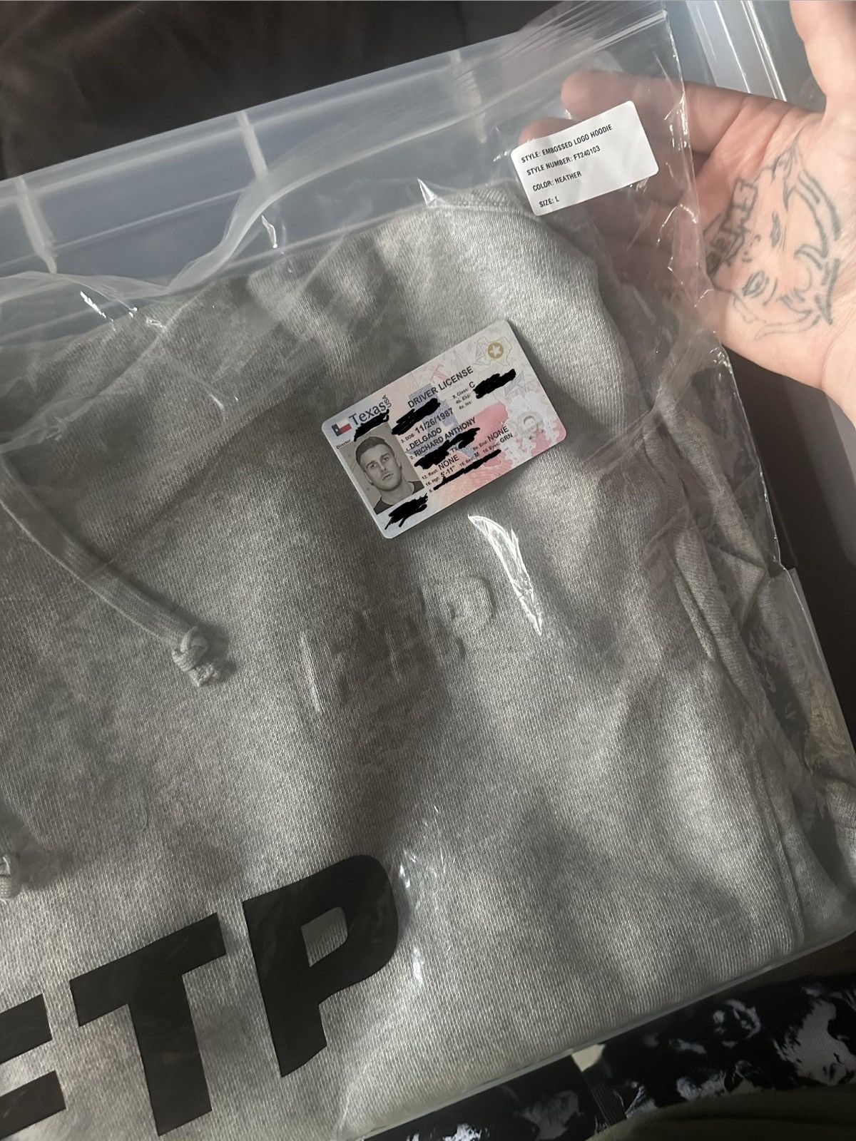 Fuck The Population FTP (Fuck The Population) Embossed Logo Hoodie Black Large Size US L / EU 52-54 / 3 - 6 Thumbnail