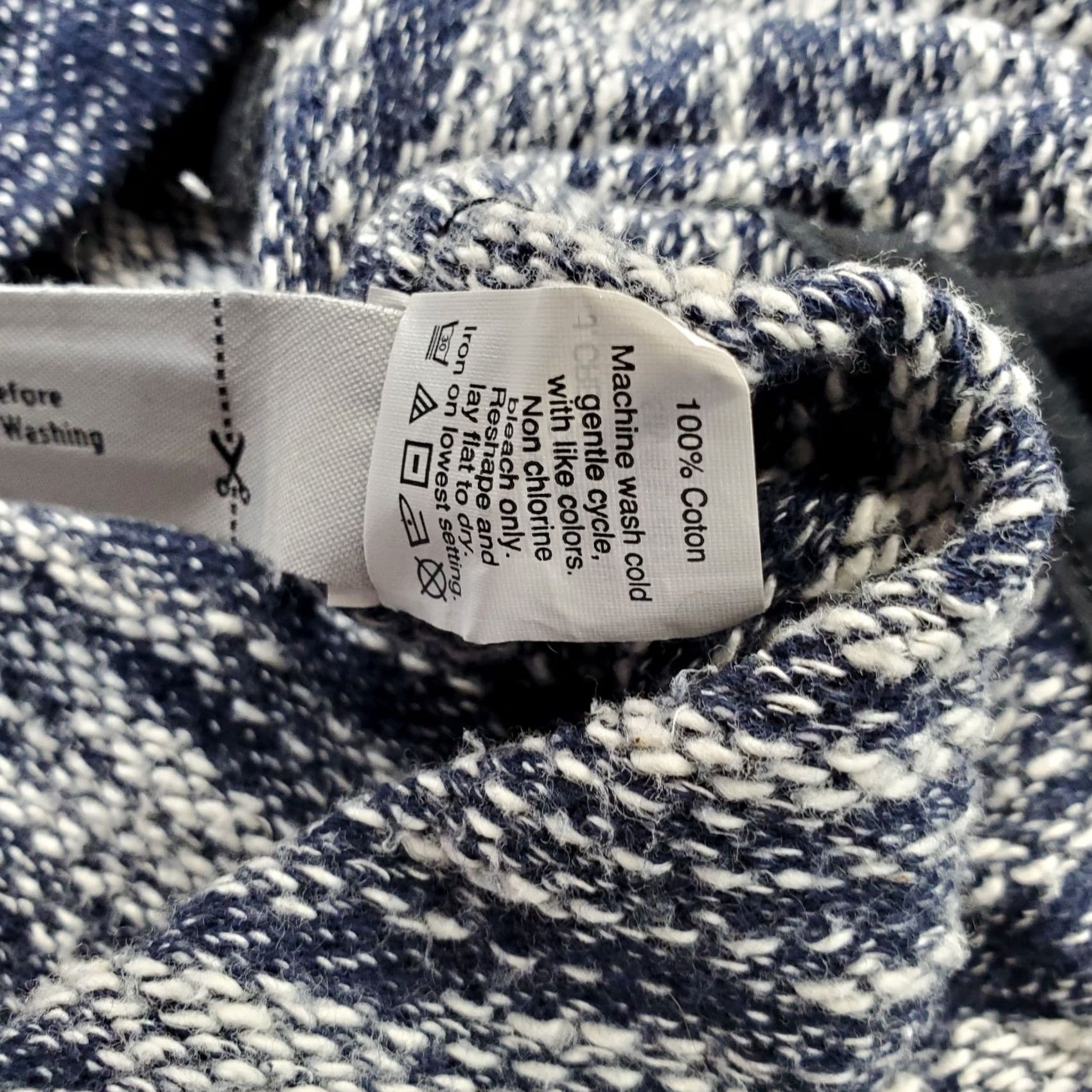 Madewell Madewell T-Shirt Dress Womens S Blue Space Dye High Low Slit Pullover Size S / US 4 / IT 40 - 7 Thumbnail