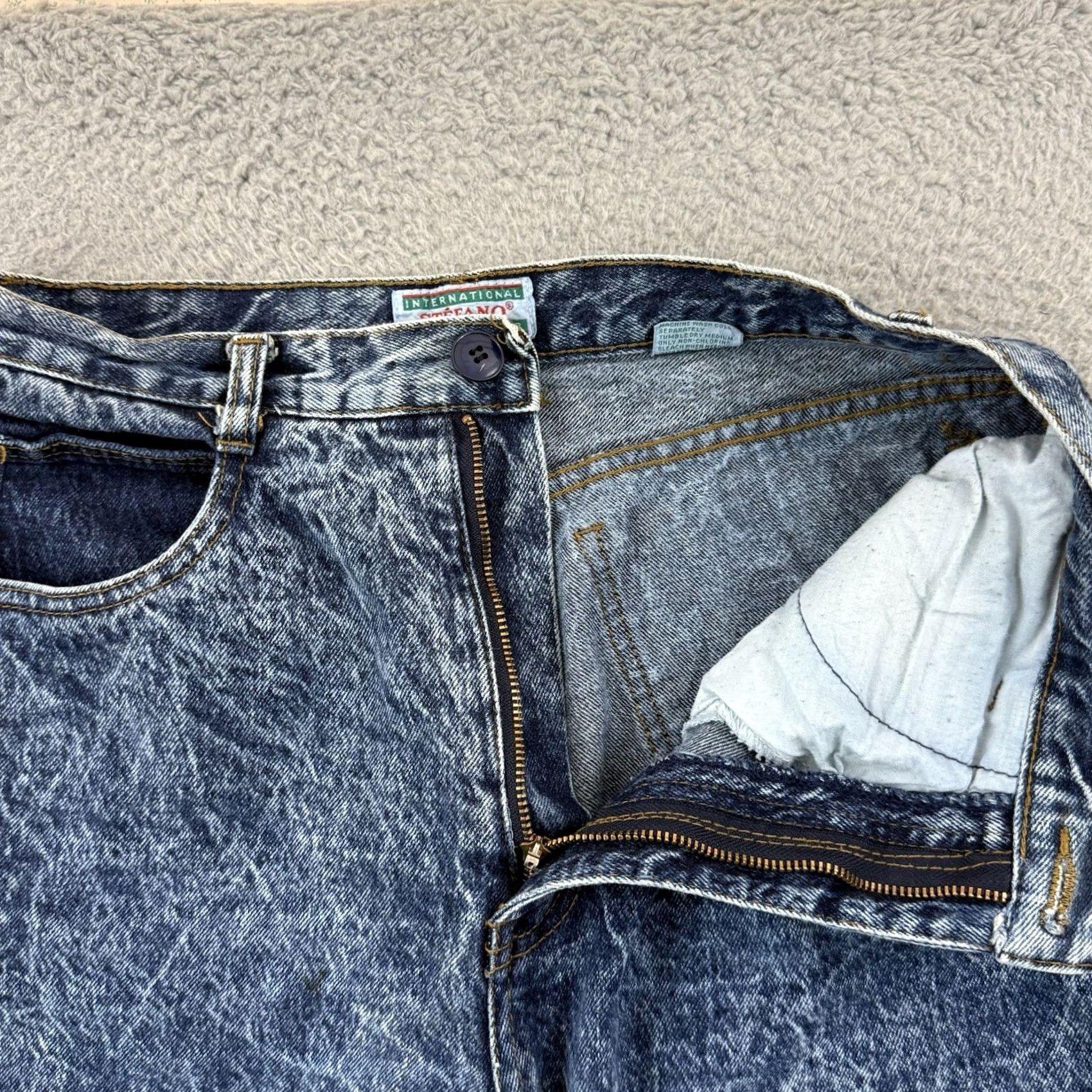 Vintage VINTAGE Stefano Jeans Womens 30x30 Blue Acid Washed High Rise Mom 80s Denim USA Size 30" / US 8 / IT 44 - 4 Thumbnail