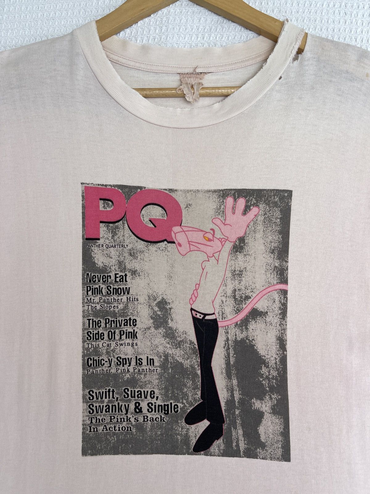 Cartoon Network Rare🔥Vintage 90s Pink Panther Trashed Tee Size US L / EU 52-54 / 3 - 10 Thumbnail
