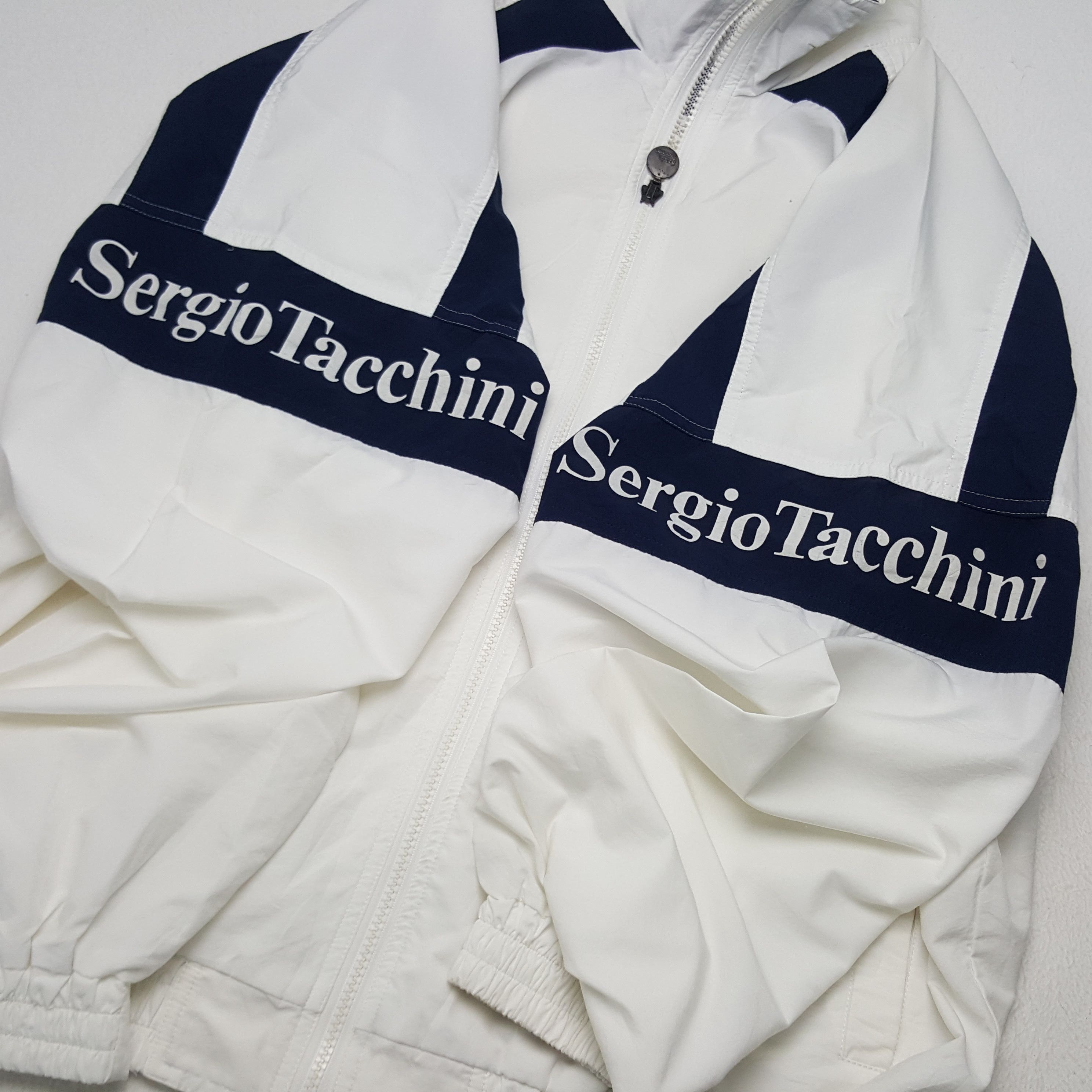 Sergio Tacchini × Vintage Vintage Sergio Tacchini Sports Style Windbreaker Jacket Size US XL / EU 56 / 4 - 10 Thumbnail