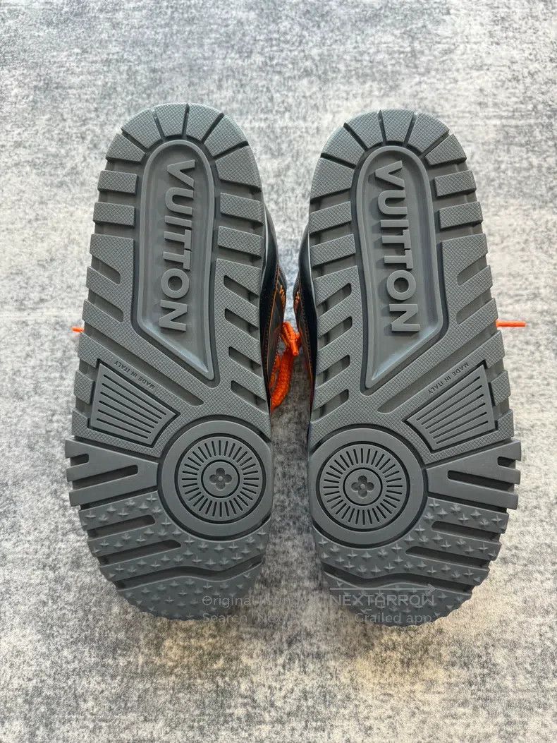 Louis Vuitton Louis Vuitton Black and Orange Fat Ding Trainer Board Shoe Size US 9 / EU 42 - 6 Thumbnail