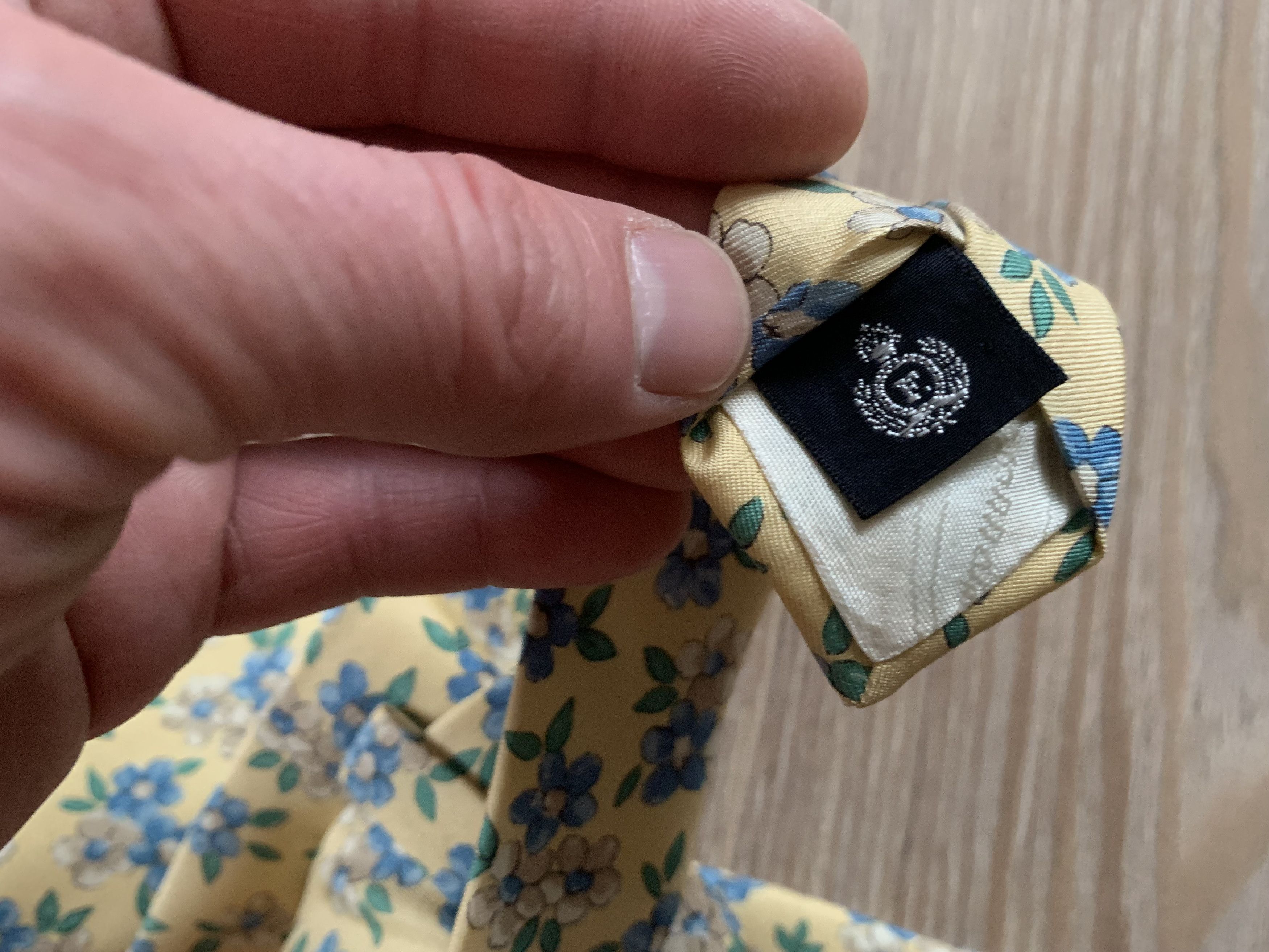Faconnable Faconnable Hand Made Flower Printed Silk Tie Size ONE SIZE - 7 Thumbnail