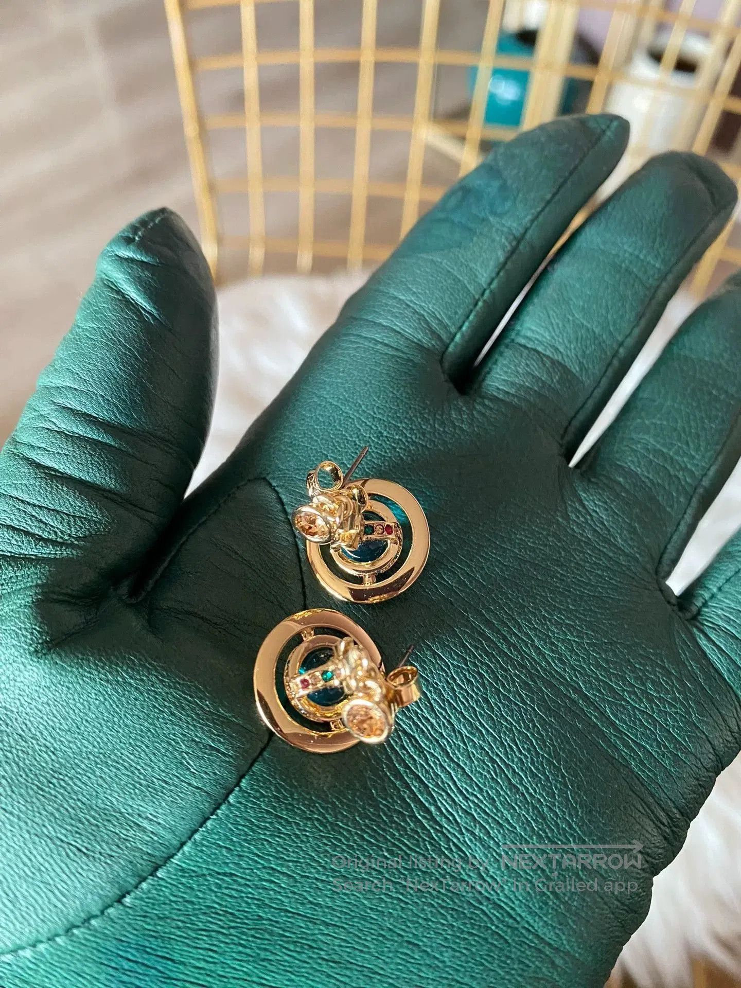 Vivienne Westwood Vivienne Westwood Blue Gold Orb Earrings. Size ONE SIZE - 4 Thumbnail