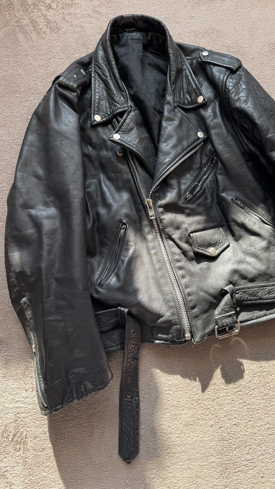 Genuine Leather Y2K Vintage Moto Biker Leather Jacket Grunge Punk schott lgb Size US M / EU 48-50 / 2 - 2 Thumbnail