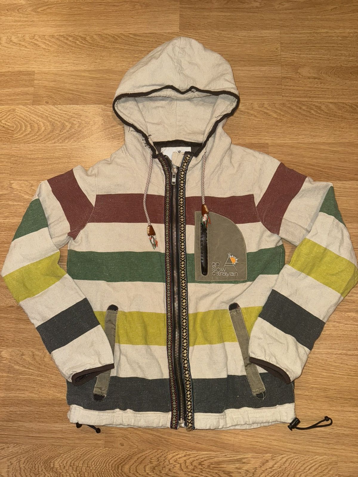 Japanese Brand × go slow caravan Go Slow Caravan Hooded Full Zip Jacket Size US S / EU 44-46 / 1 - 1 Thumbnail
