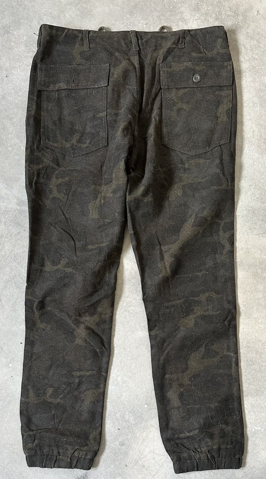 Japanese Brand VINTAGE GLOBAL WORK ARMY WOOL CARGO PANT Size US 36 / EU 52 - 9 Thumbnail