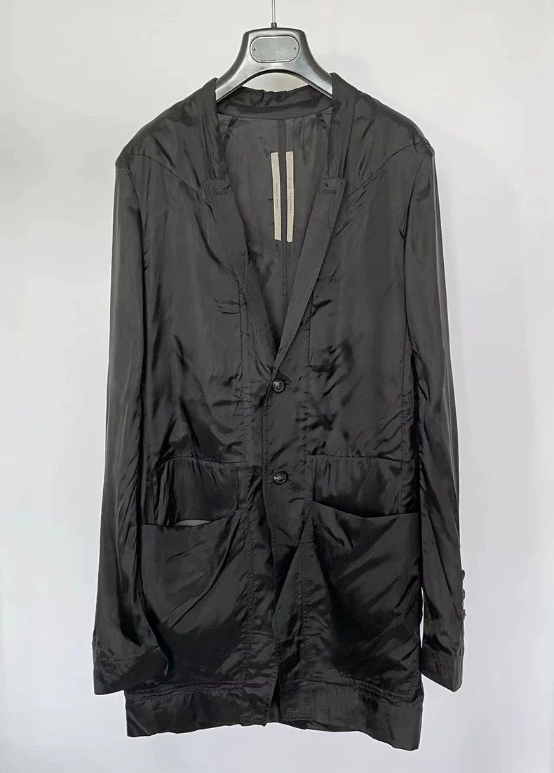 Rick Owens Rick Owens Long black button-up jacket Size US M / EU 48-50 / 2 - 2 Thumbnail