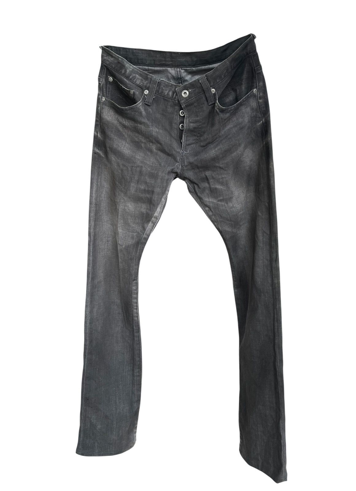 Tornado Mart Vintage 90s Tornado Mart Waxed Jeans Size US 31 - 1 Thumbnail