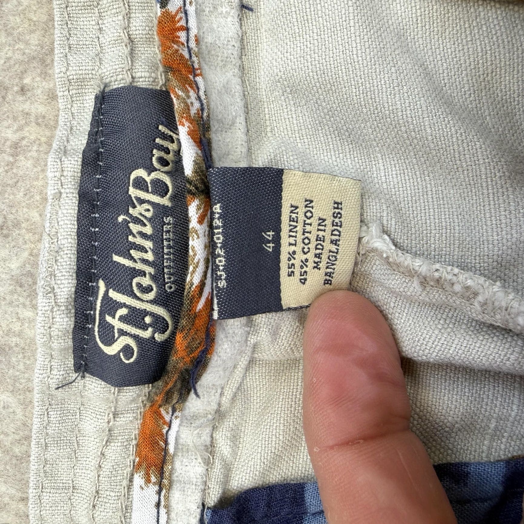 Vintage St. John's Bay Cargo Shorts Mens 44 Gray Linen Cotton Multi Pocket Casual Utility Shirts Pants? Size US 44 / EU 60 - 4 Thumbnail