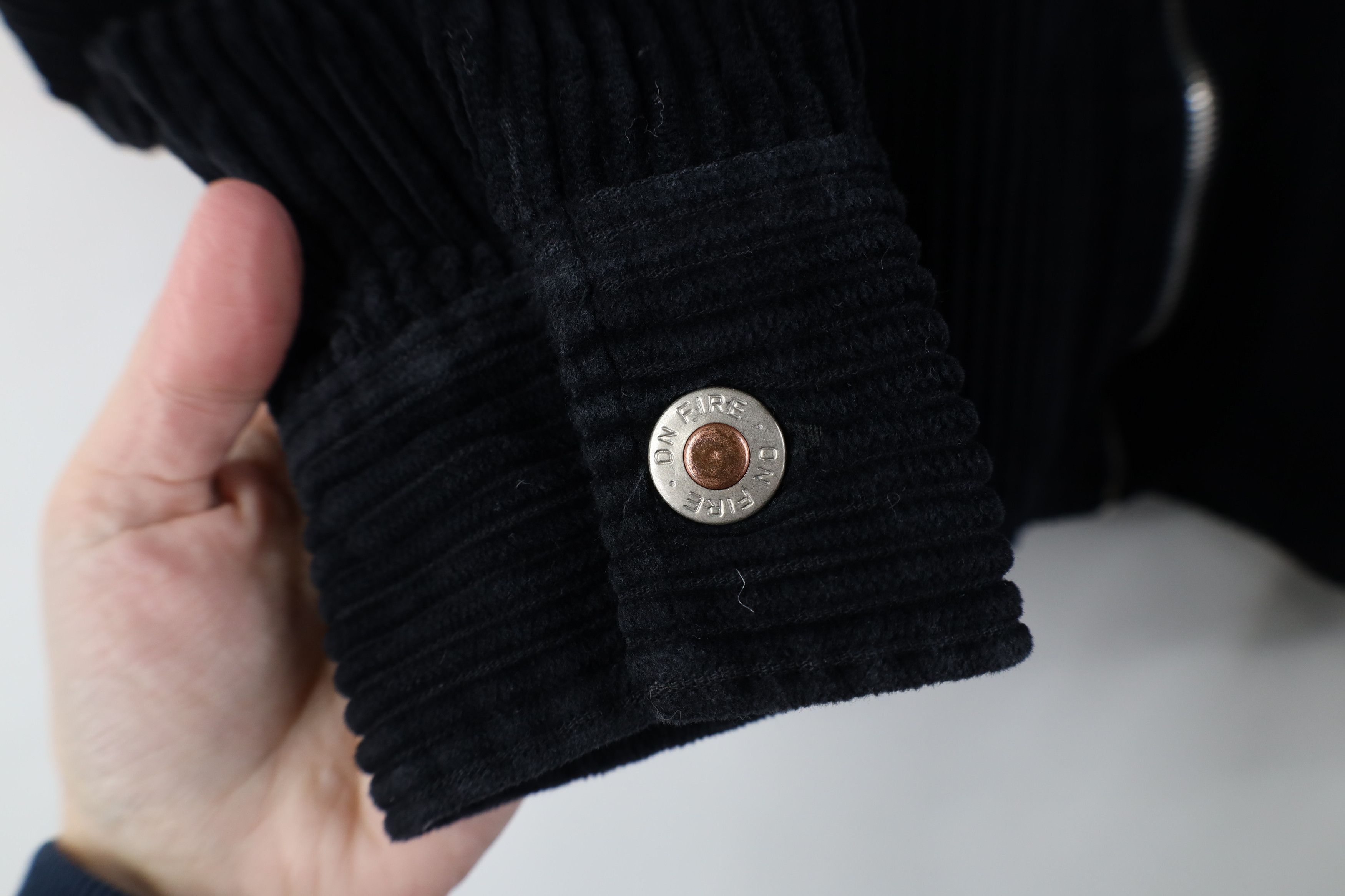 Vintage Vintage 90s Y2K Babydoll Full Zip Corduroy Jacket Black Size S / US 4 / IT 40 - 7 Thumbnail