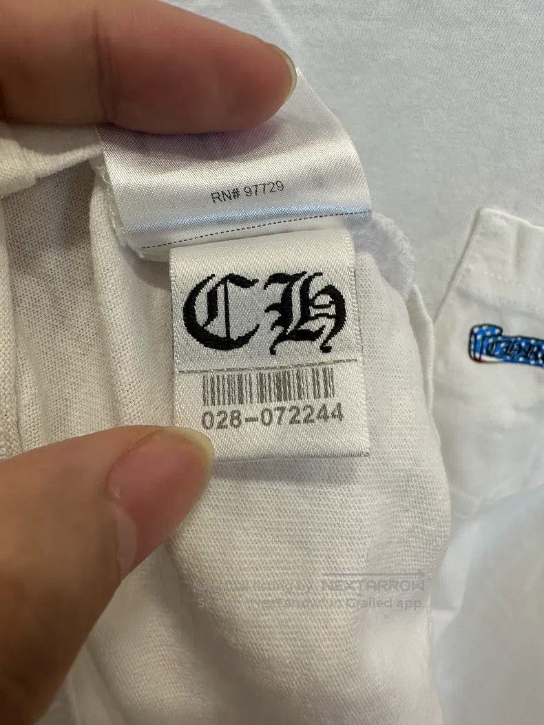 Chrome Hearts CHROME HEARTS Size XL Mattyboy American flag scroll white s Size US XL / EU 56 / 4 - 8 Thumbnail