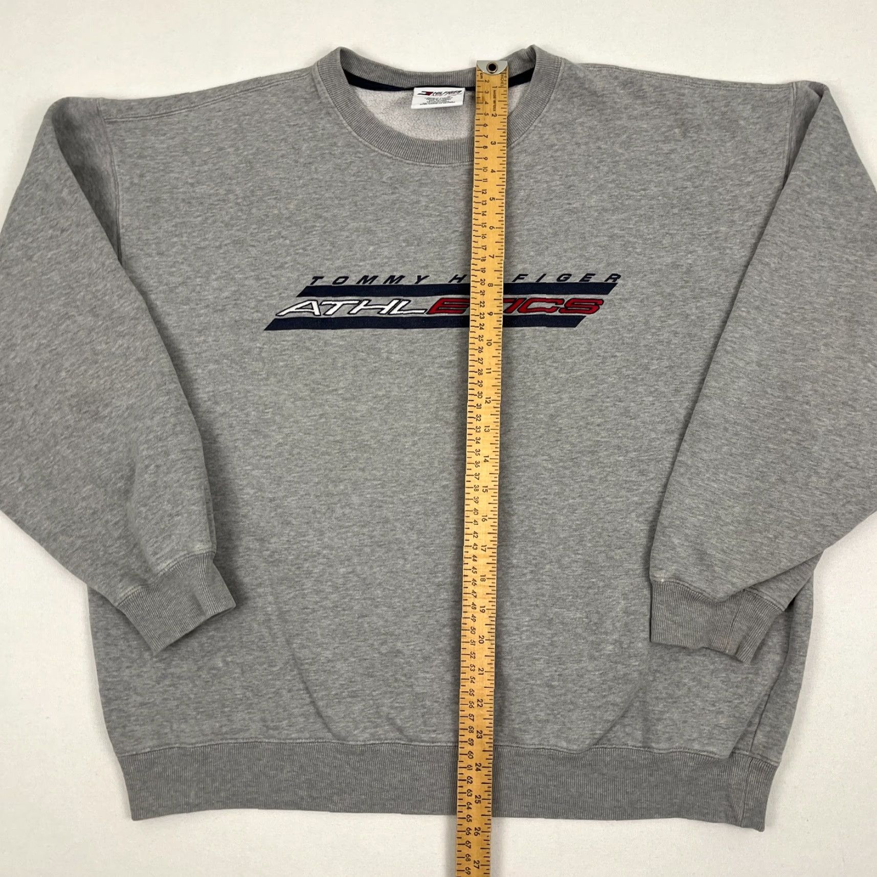 Tommy Hilfiger Y2K Tommy Hilfiger Athletics Sweatshirt Mens XL Gray Fleece Embroidered Crewneck Size US XL / EU 56 / 4 - 4 Thumbnail