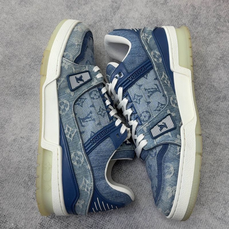 Louis Vuitton Louis Vuitton Denim Trainer Low-Top Fashion Sneakers -2508 Size US 8 / EU 41 - 9 Thumbnail
