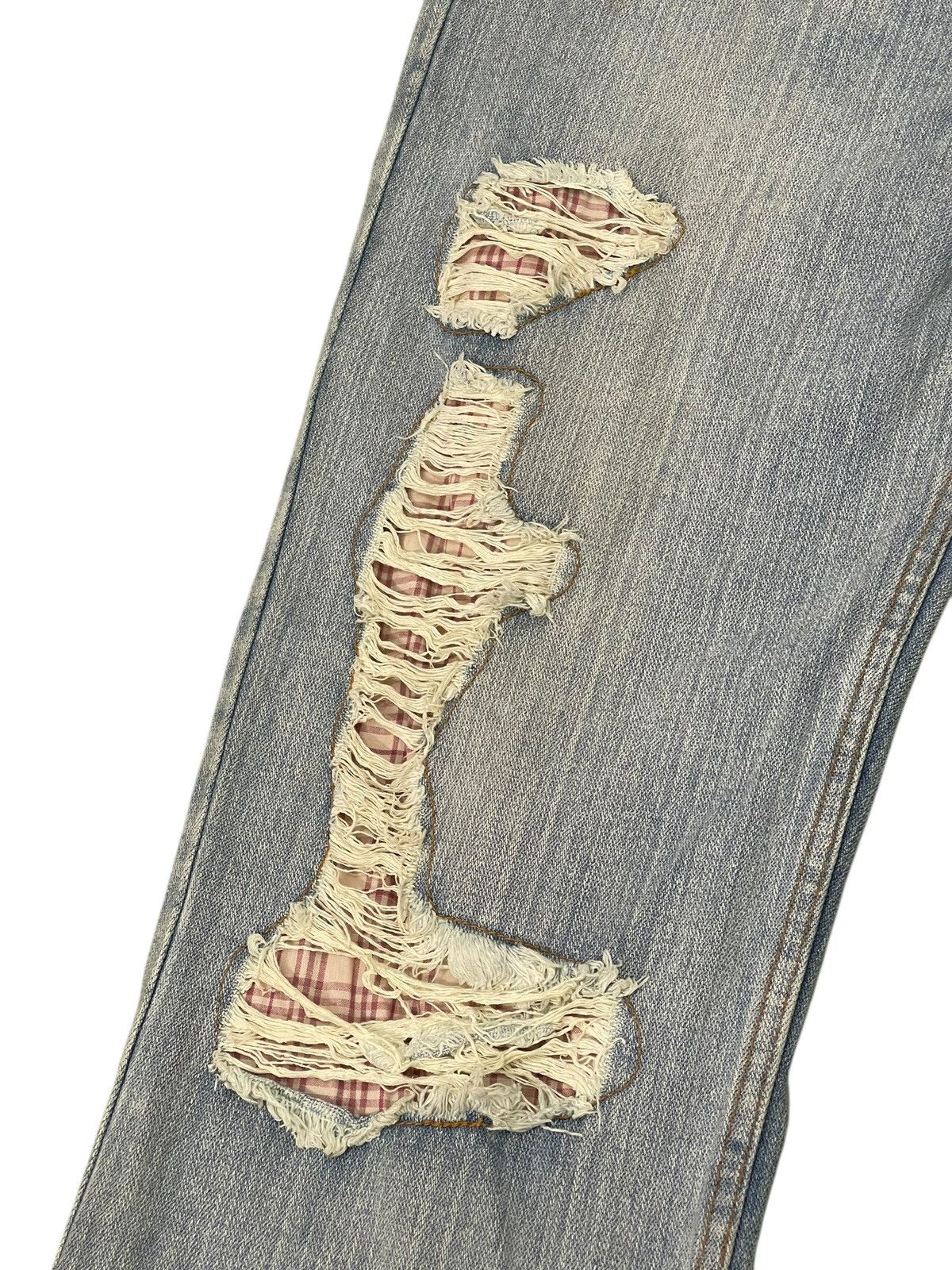 Japanese Brand Distress Jeans Nylaus Faded Blue Regular Fit 9🟦 Size US 32 / EU 48 - 5 Thumbnail