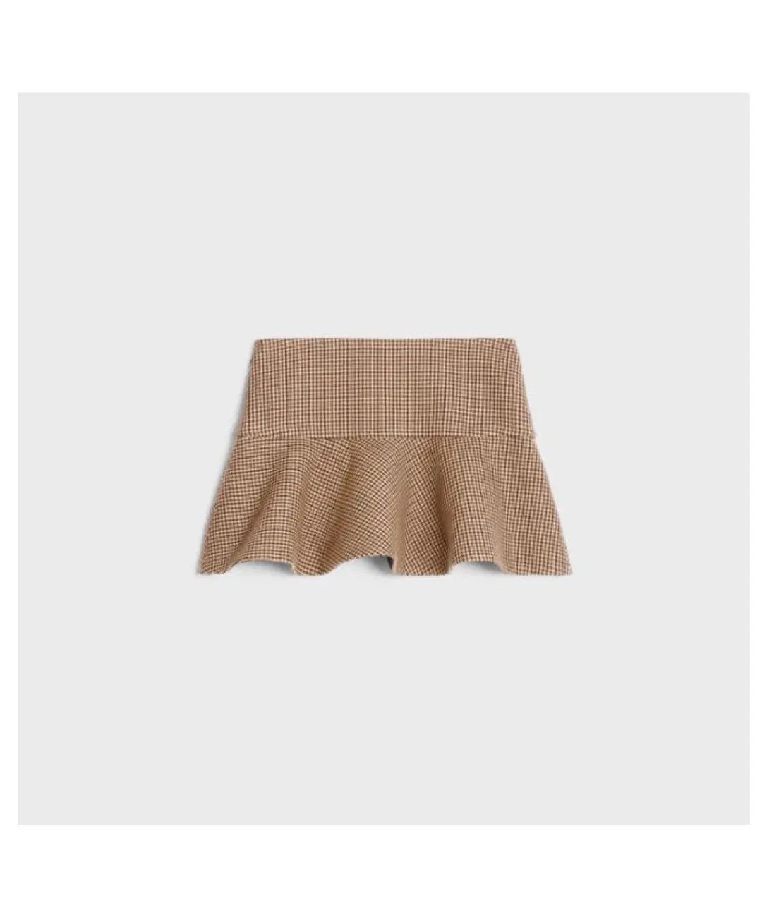 Celine o1w1db10526 2J6770 Mini Skirt in Beige Size 38" / US 16 / IT 52 - 2 Thumbnail