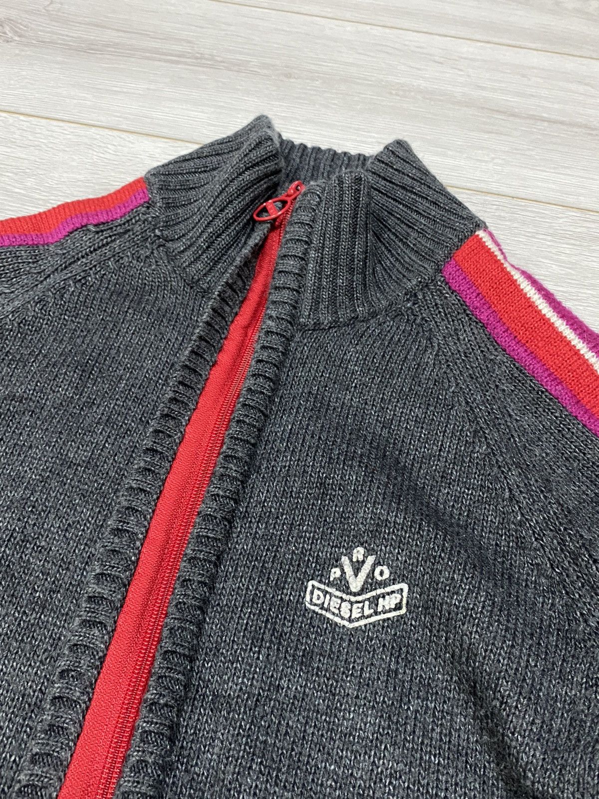 Diesel Diesel knitted avant-garde zip sweater pro v Size US XL / EU 56 / 4 - 4 Thumbnail