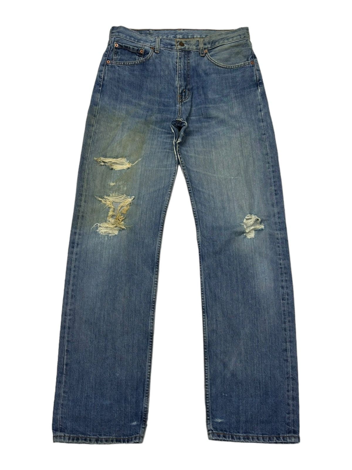 image of 512 Baggy Regular Distressed Denim Jeans in Blue, Men's (Size 33)