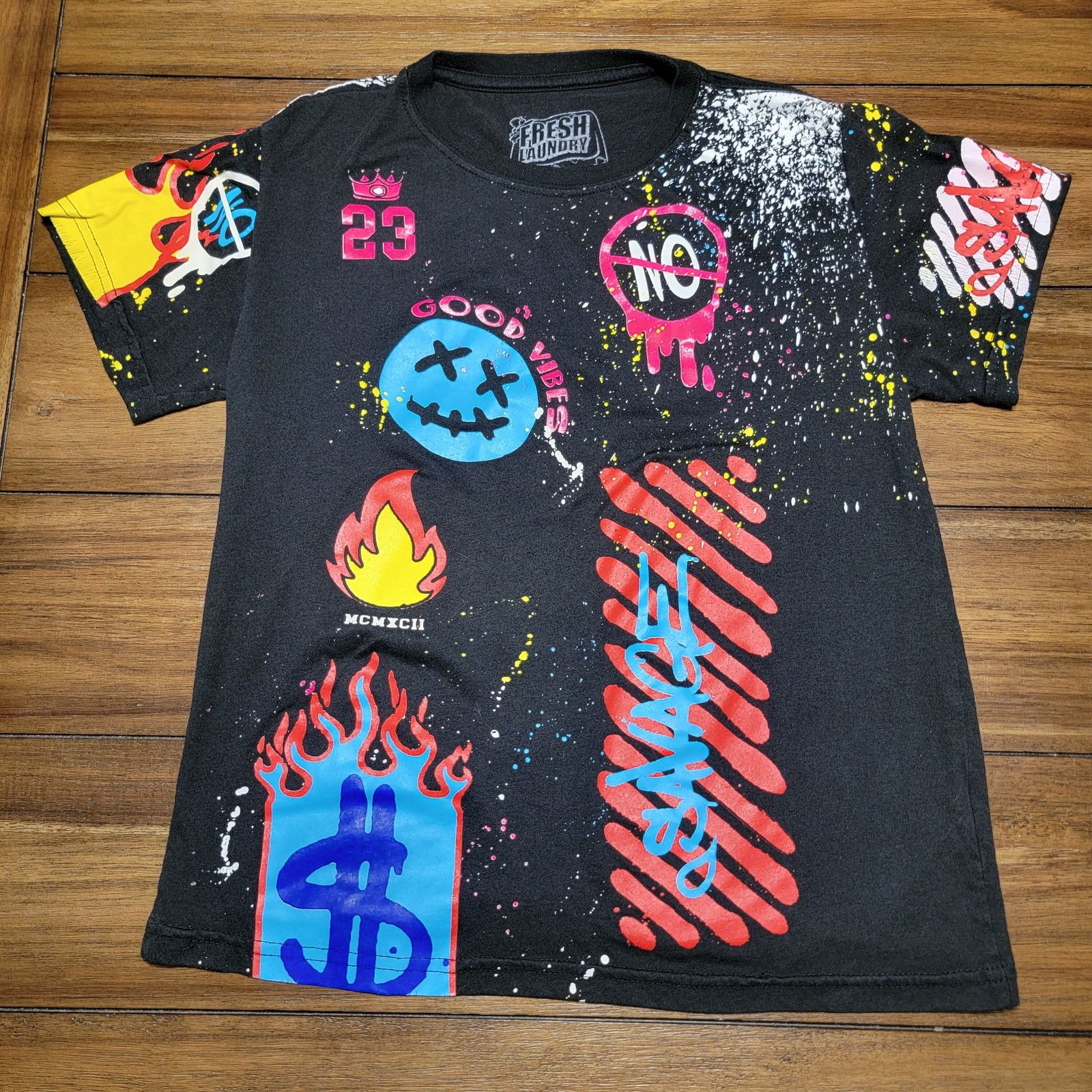 Fresh Laundry Fresh Laundry Youth Black 'Savage Good Vibes' Tee - M Size US S / EU 44-46 / 1 - 1 Thumbnail