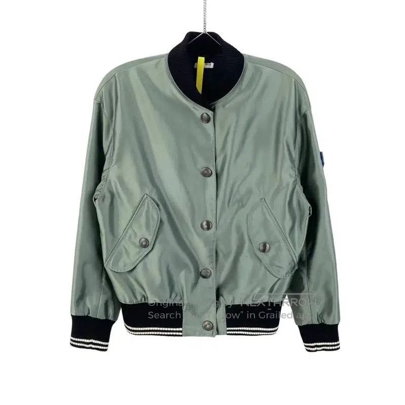 Miu Miu Miu Miu Women's Green Polyester Jacket . Size XXS / US 00 / IT 34 - 1 Thumbnail