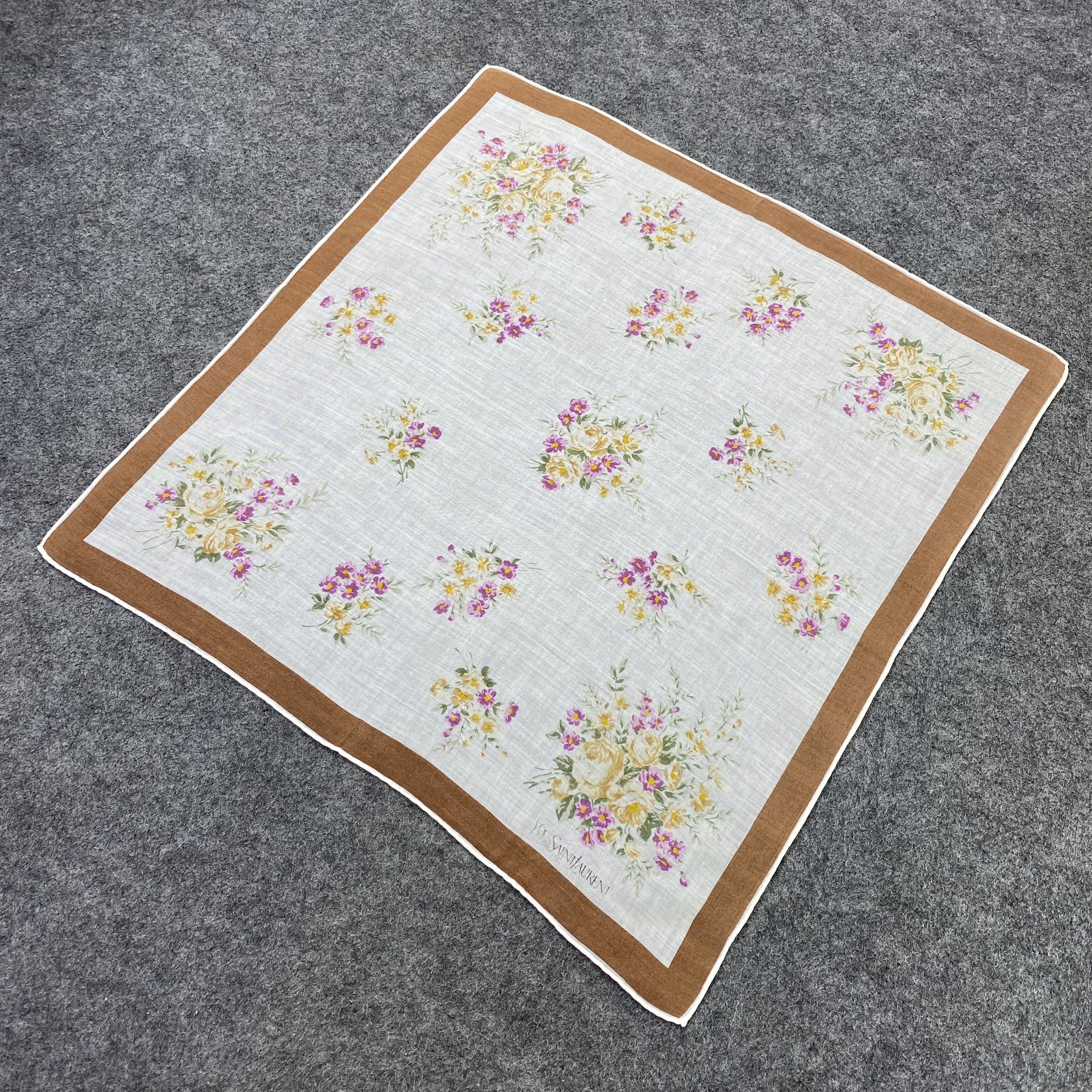 Yves Saint Laurent Yves Saint Laurent Handkerchief Neckerchief Bandana-B1843 Size ONE SIZE - 4 Thumbnail